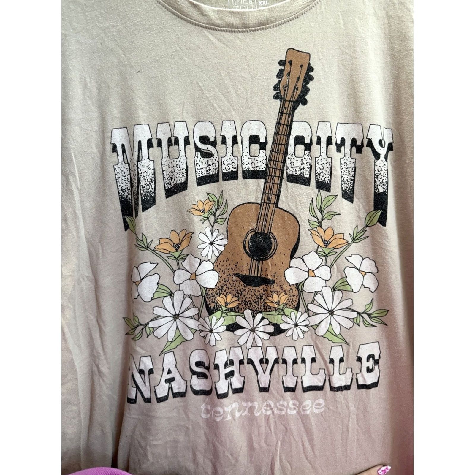 Vintage VINTAGE Time And Tru T-Shirt Womens Music City Nashville Short Sleeve Graphic XXL Gray Crew Neck Casual Shirt Womens Boys Girls? Size XXL / US 16-18 / IT 52-54 - 2 Thumbnail