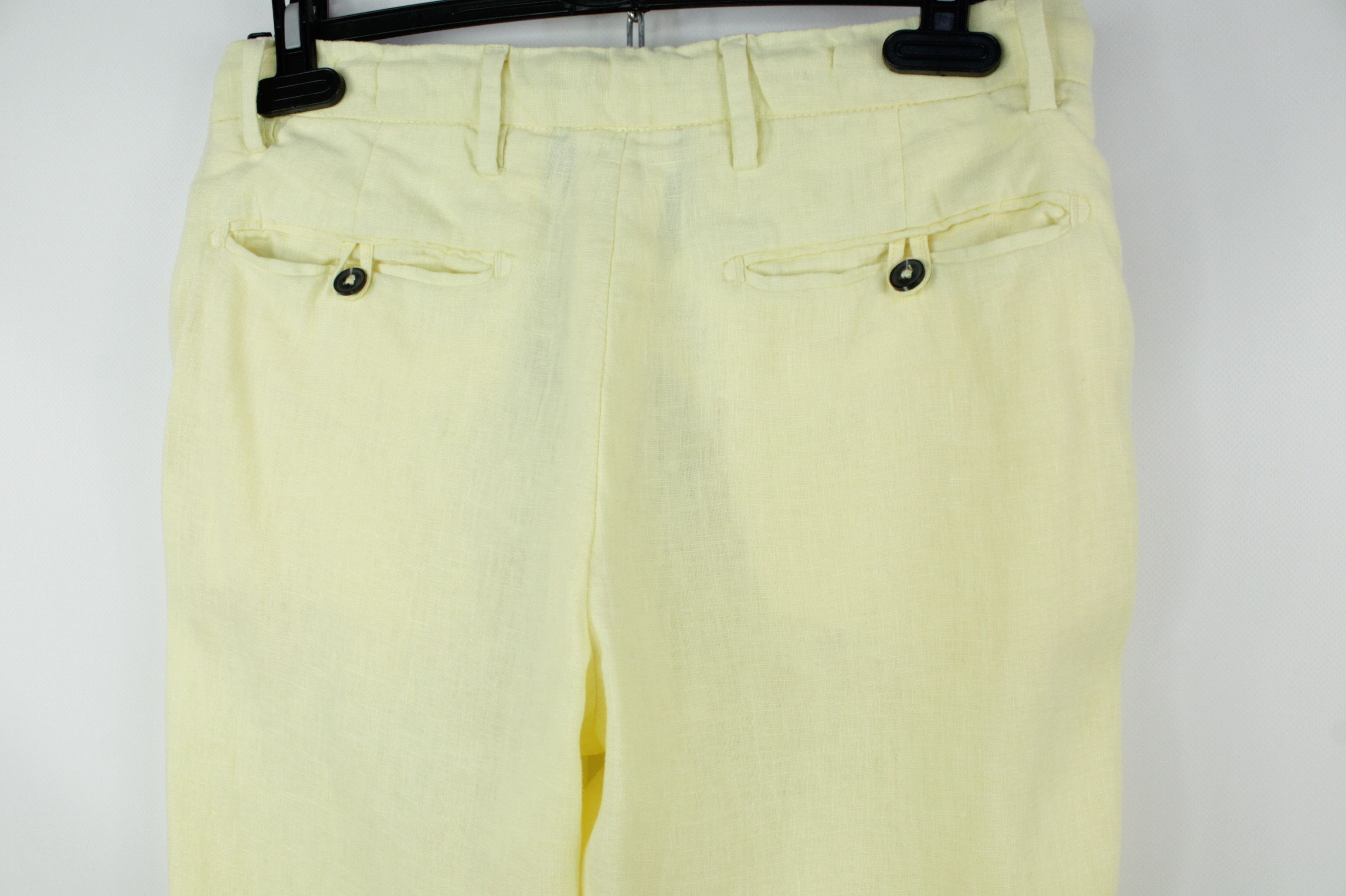 DAVID NAMAN David Naman Yellow Linen Casual Trousers Pants Men's Size US 28 / EU 44 - 5 Thumbnail