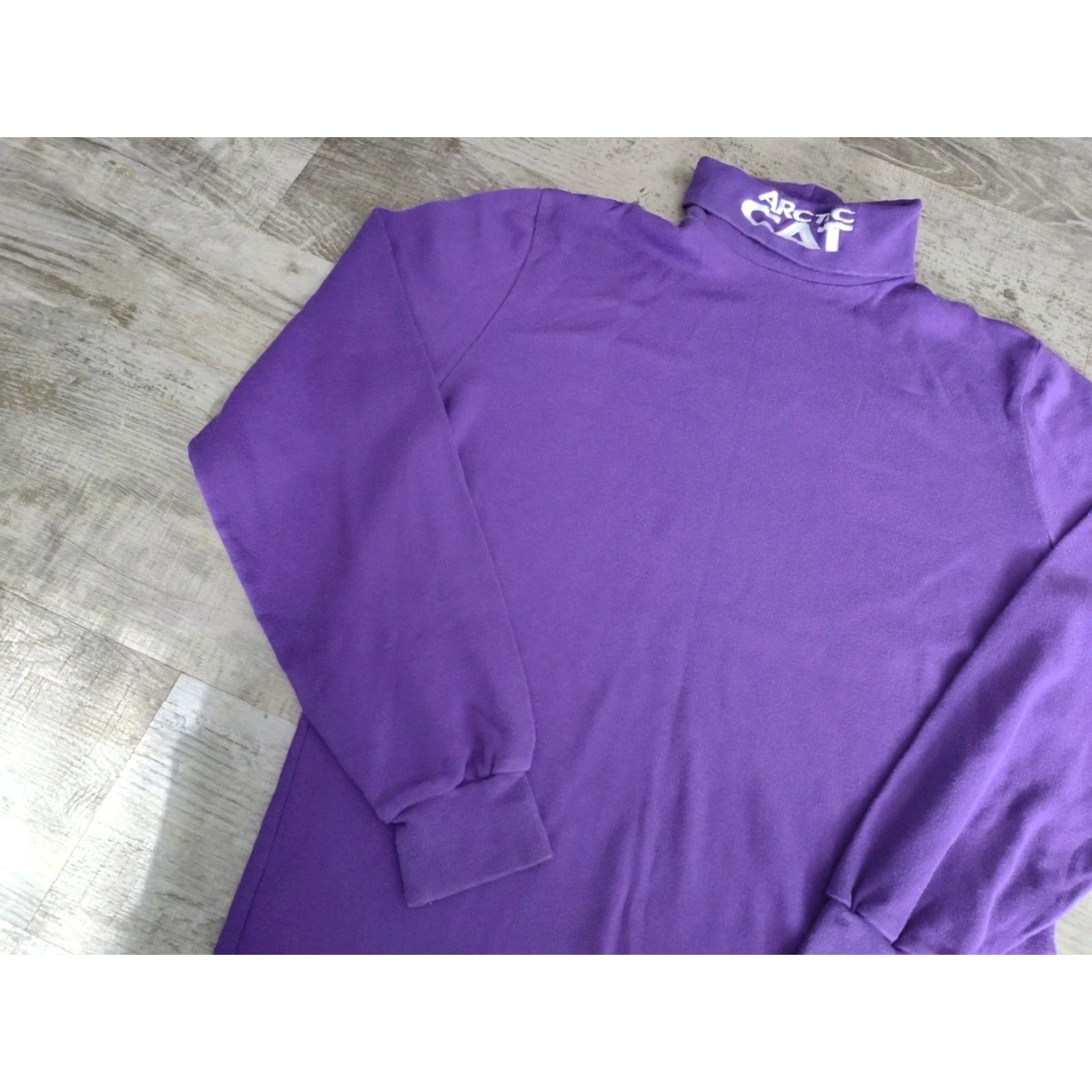 Vintage VINTAGE Arctic Cat Turtleneck Shirt Long Sleeve Unisex Adults Small Purple 90s Winter Cozy Made in USA Size US S / EU 44-46 / 1 - 4 Thumbnail