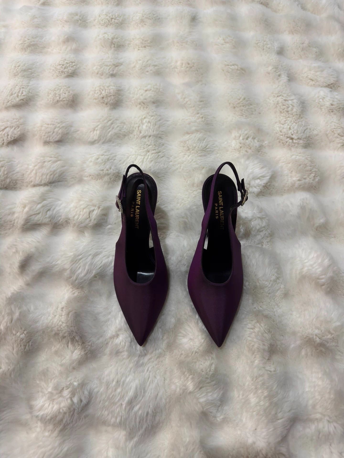 Saint Laurent Paris Saint Laurent YSL new rhinestone gradient purple Size US 6 / IT 36 - 6 Thumbnail