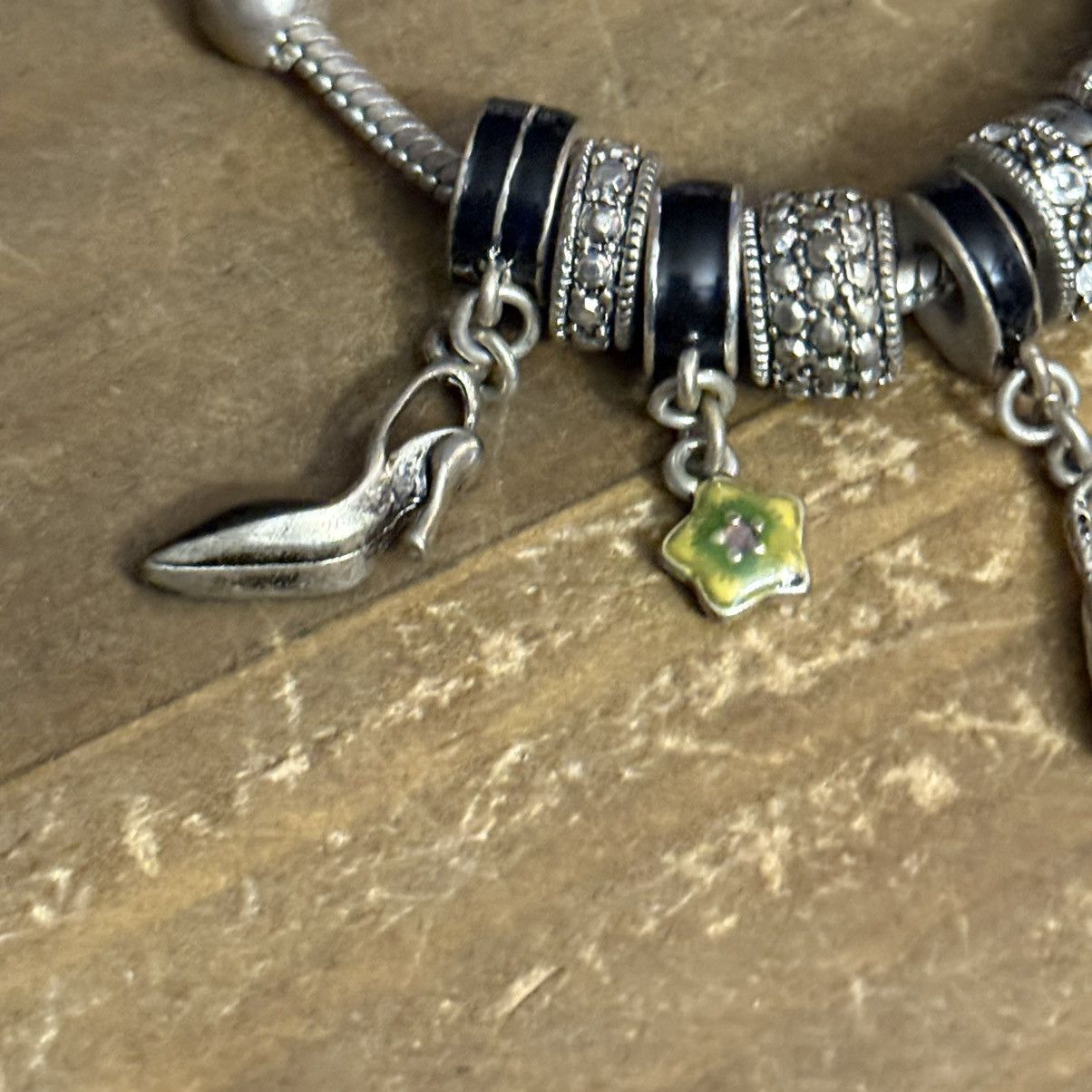 Other Silver tone sliding beads and charms bracelet Size ONE SIZE - 4 Thumbnail