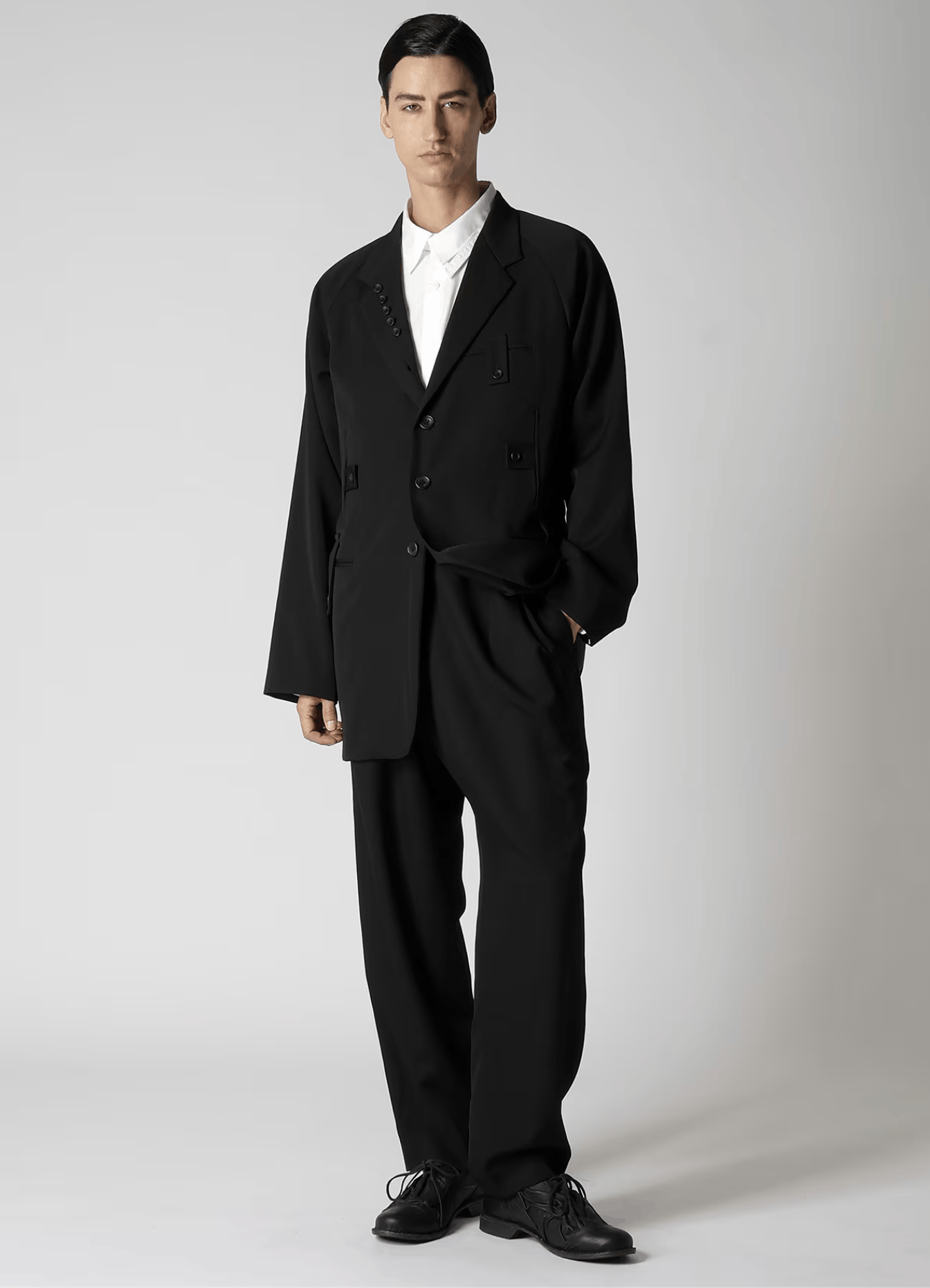 Yohji Yamamoto Yohji Yamamoto Pour Homme W/Gabardine LEFT SIDE POCKET PANTS Size US 32 / EU 48 - 2 Thumbnail