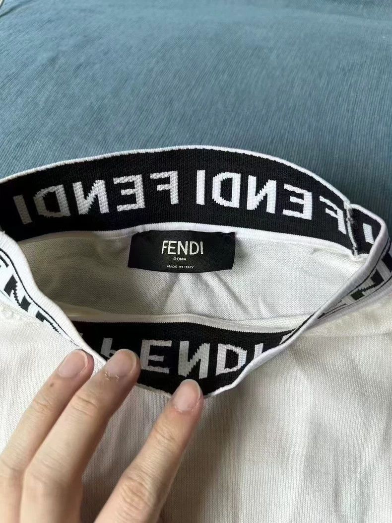 Fendi Fendi Knitted Sweater with Logo Collar Size XL / US 12-14 / IT 48-50 - 3 Thumbnail