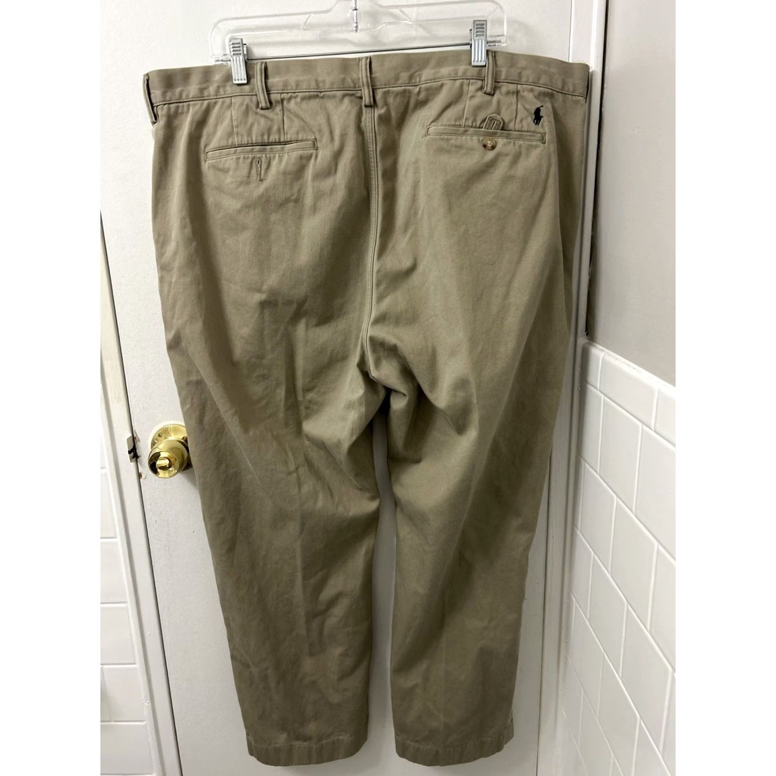 Polo Ralph Lauren Polo Ralph Lauren Chino Pants Mens 42x30 Brown Classic Fit Cotton Twill Chino Pants Stretch Flat Front Straight Leg Mens Long Regular Brown Size US XL / EU 56 / 4 - 5 Thumbnail