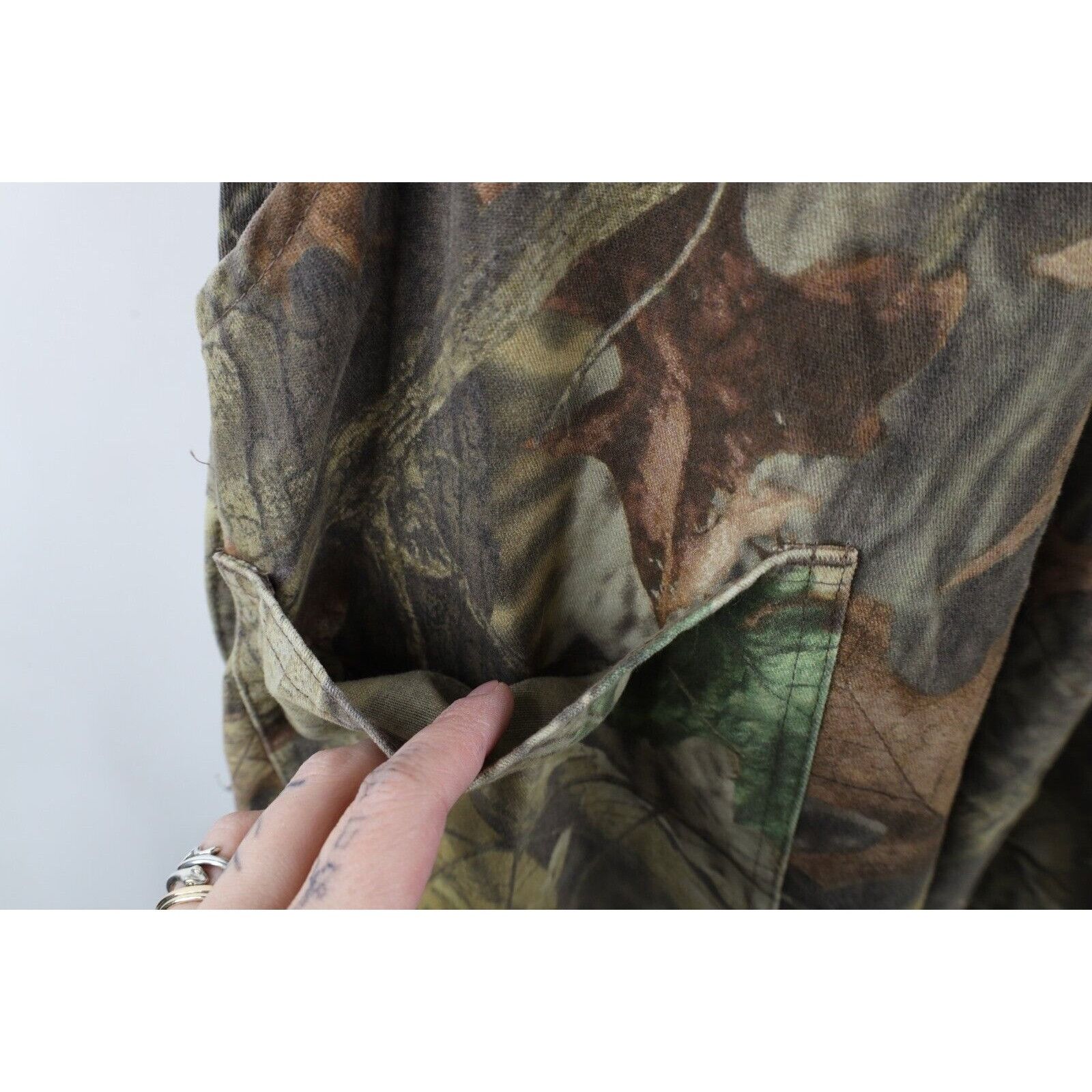 Vintage Vintage 90s StreetwearFaded Camouflage Wide Leg Overalls Size US 38 / EU 54 - 14 Thumbnail