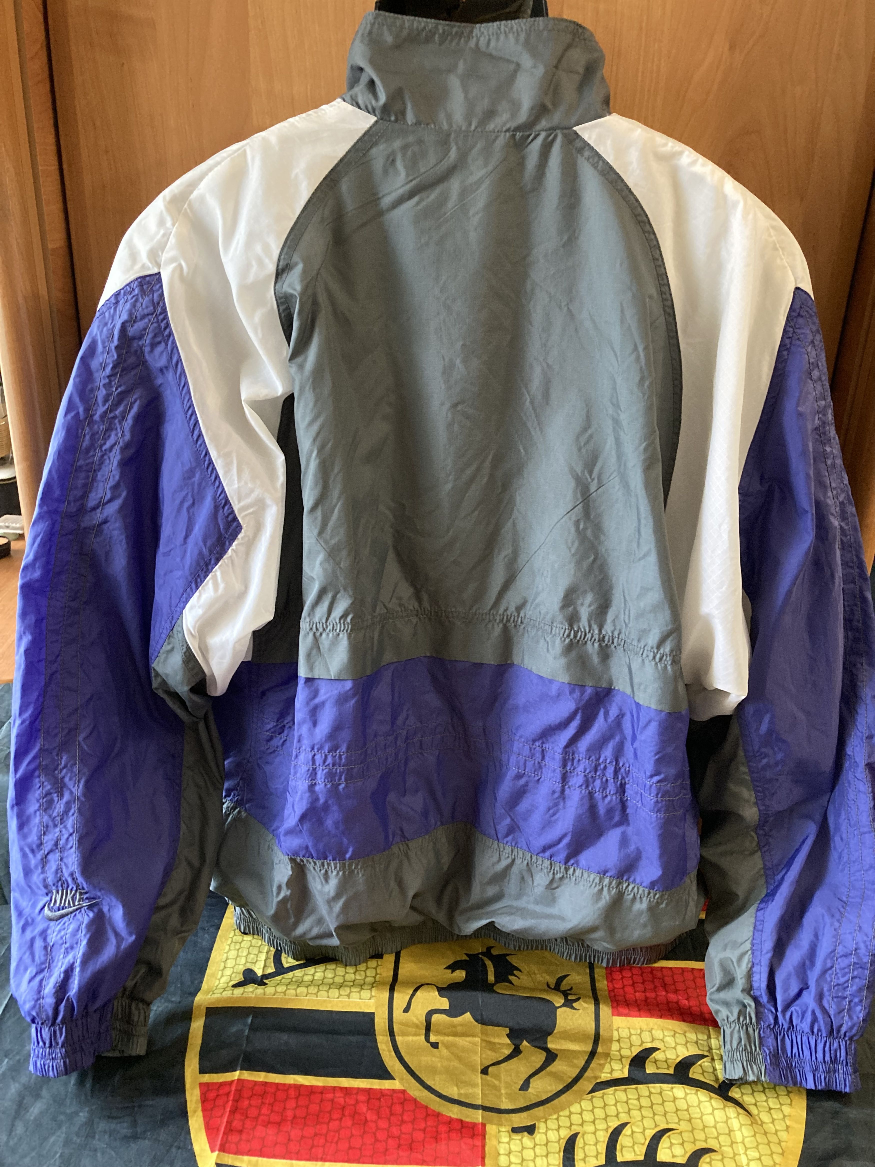 Nike × Vintage Vintage 90-S Nike Big Swoosh Baggy Track Jacket Size US L / EU 52-54 / 3 - 2 Thumbnail