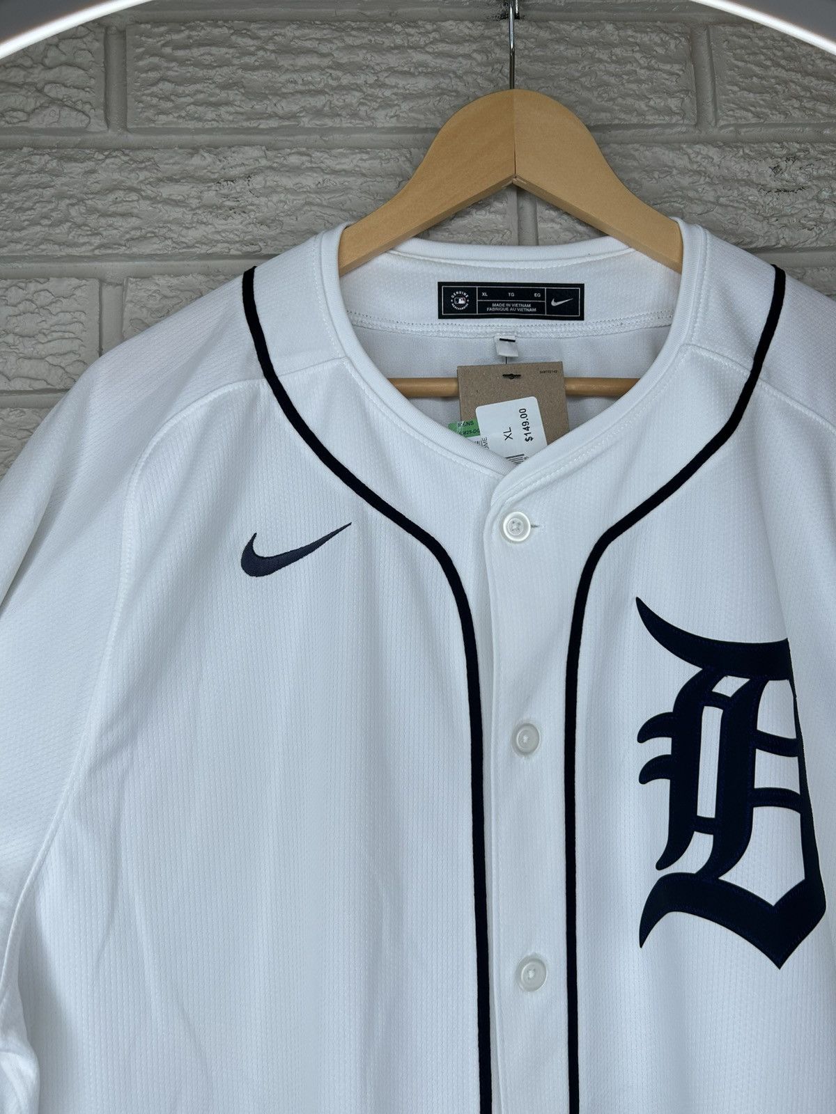 Nike Nike Detroit Tigers White MLB Baseball Jersey Size US XL / EU 56 / 4 - 5 Thumbnail