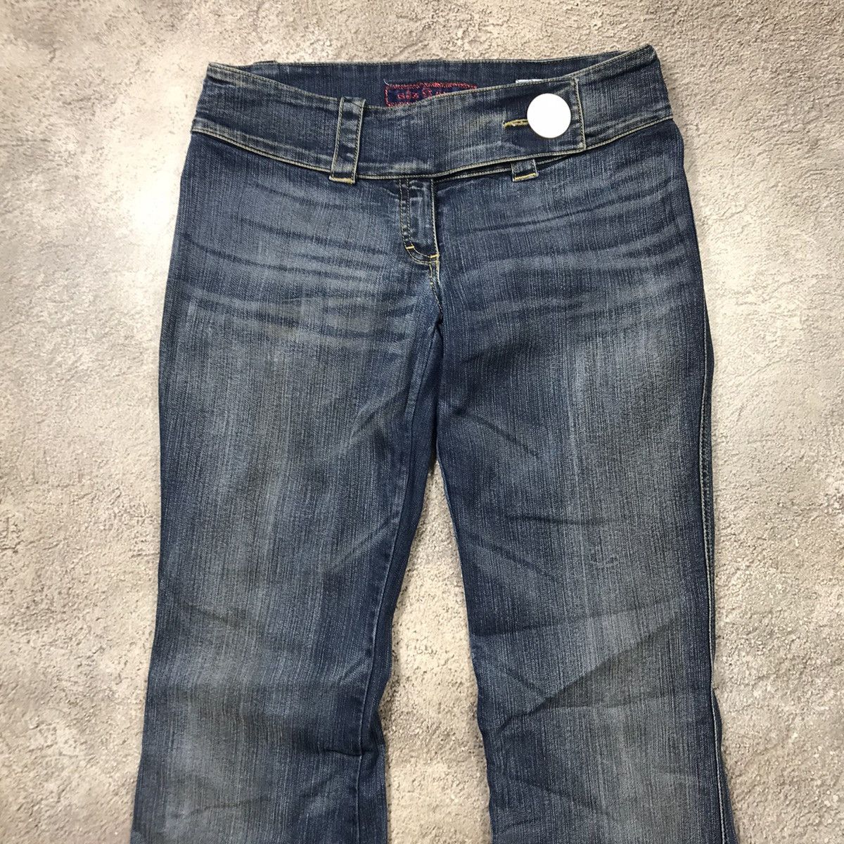 Vintage Vintage Y2K Flared Distressed Jeans Grunge Skate Boxy 29 Size 29" - 2 Thumbnail