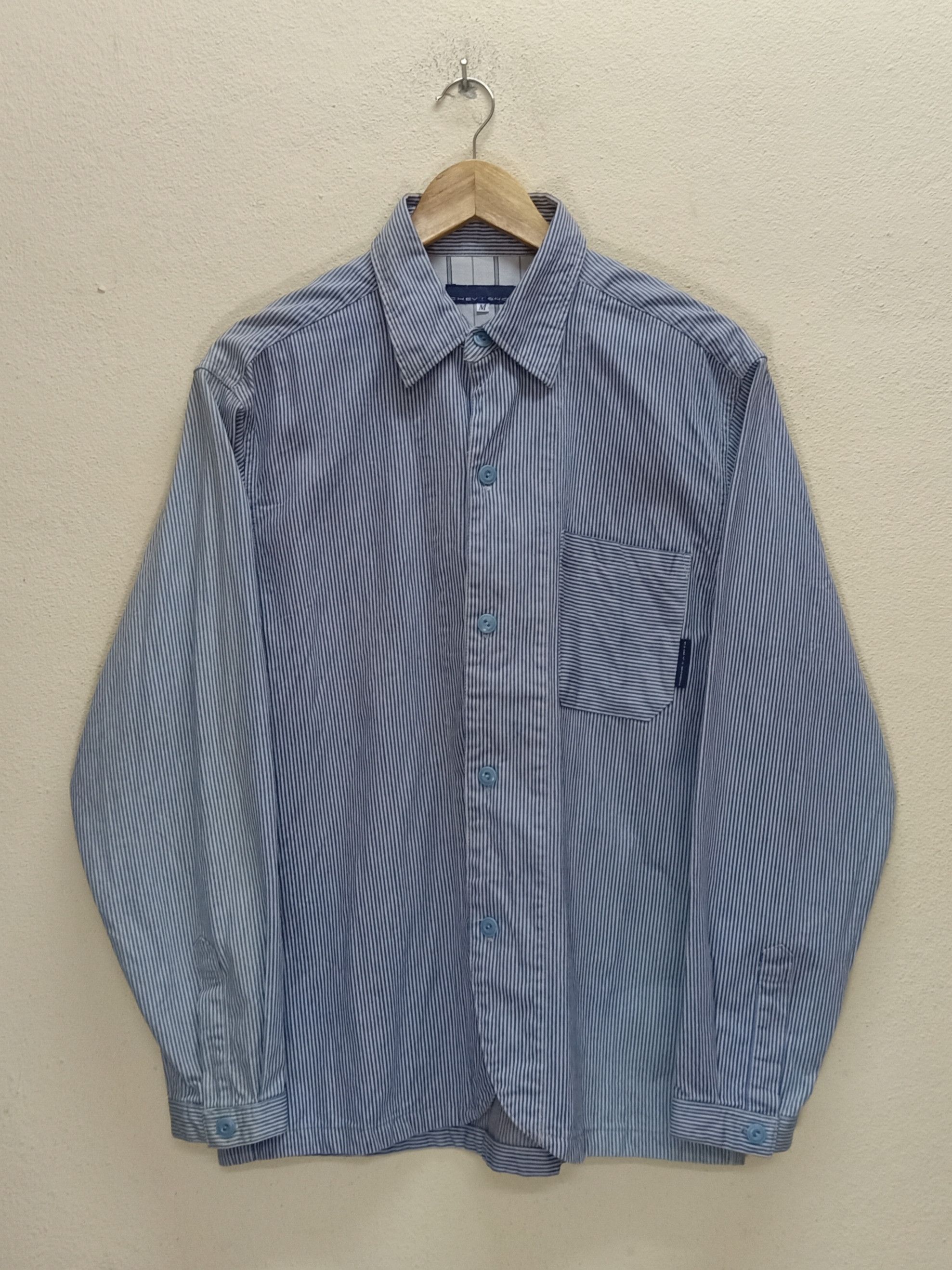 Chevignon CHEVIGNON Vintage Denim Blue Stripes Shirt | Grailed