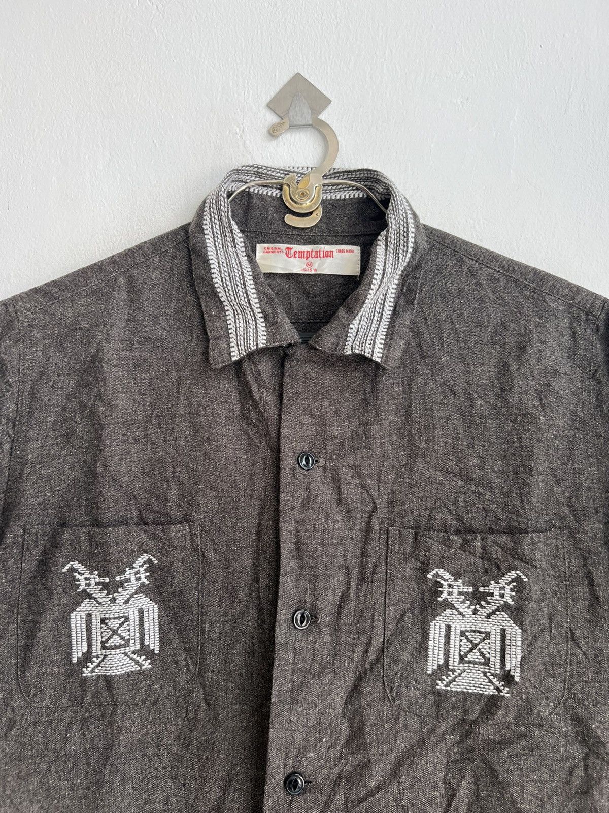 Comme des Garcons Vintage Temptation Guatemalan Native Bird Camp Collar Shirt Size US M / EU 48-50 / 2 - 3 Thumbnail