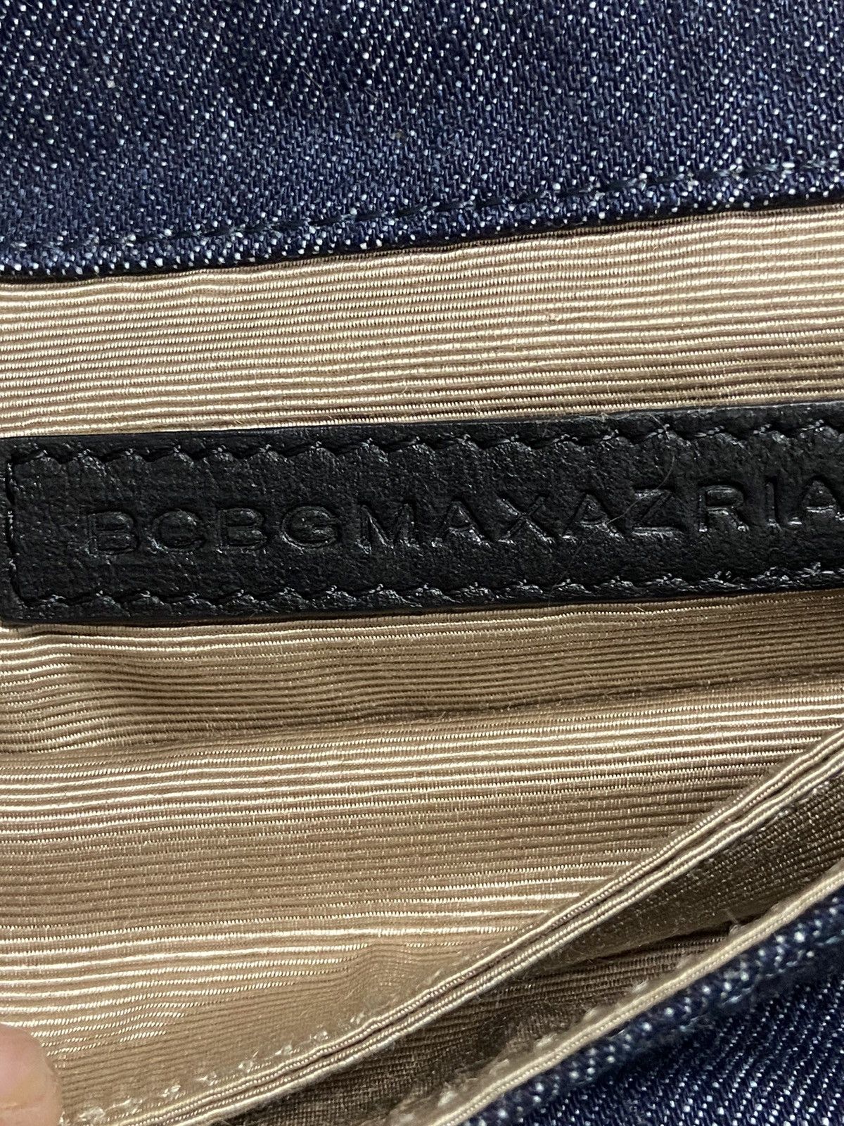 BCBGeneration × Bcbgmaxazria BCBGMaxAzria Denim Studded Clutch Bag Size ONE SIZE - 5 Thumbnail