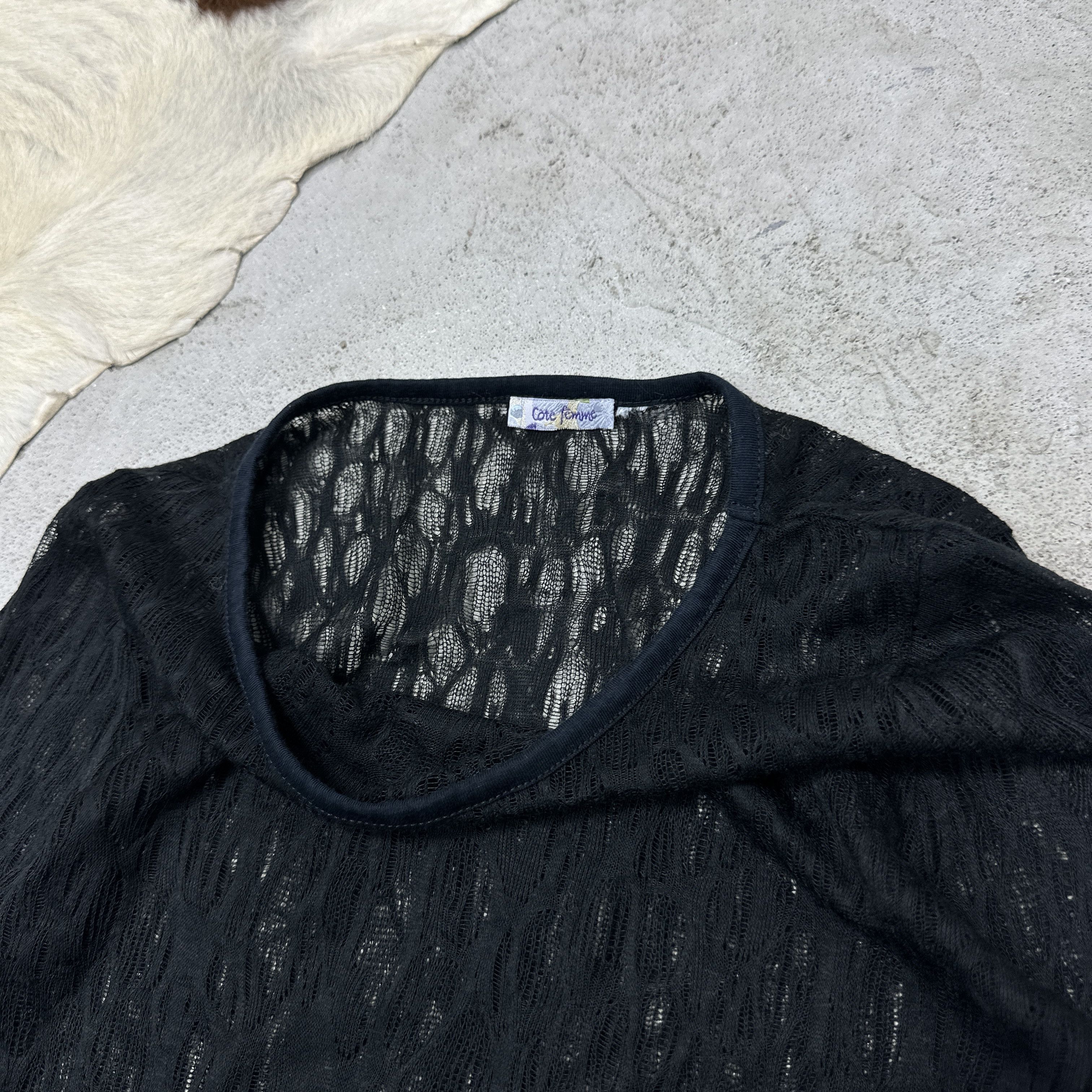 Vintage Vintage Avant Garde Grunge Sheer Spider Web Top 00s Size S / US 4 / IT 40 - 4 Thumbnail