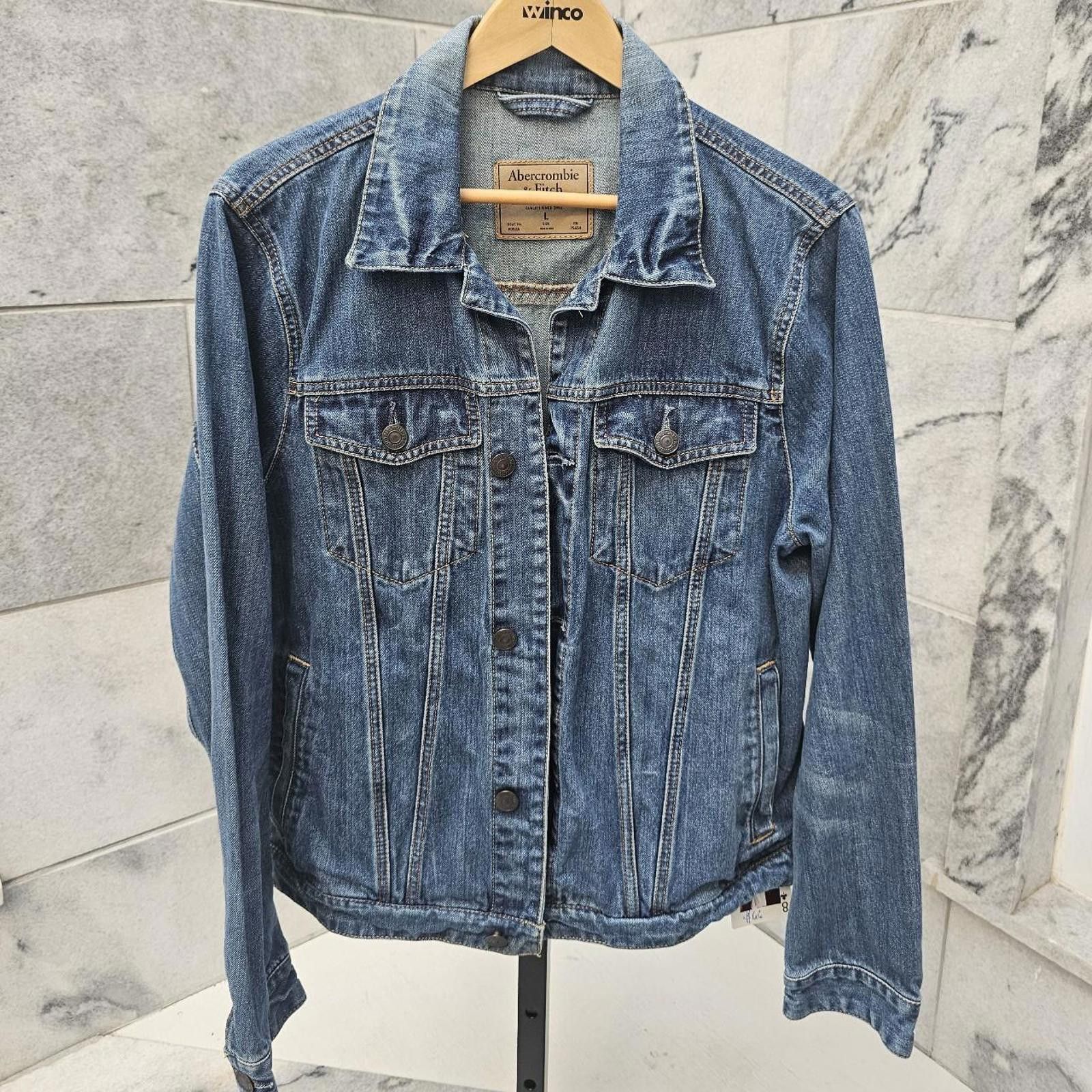 Abercrombie & Fitch Abercrombie & Fitch Denim Jacket Size US L / EU 52-54 / 3 - 1 Thumbnail