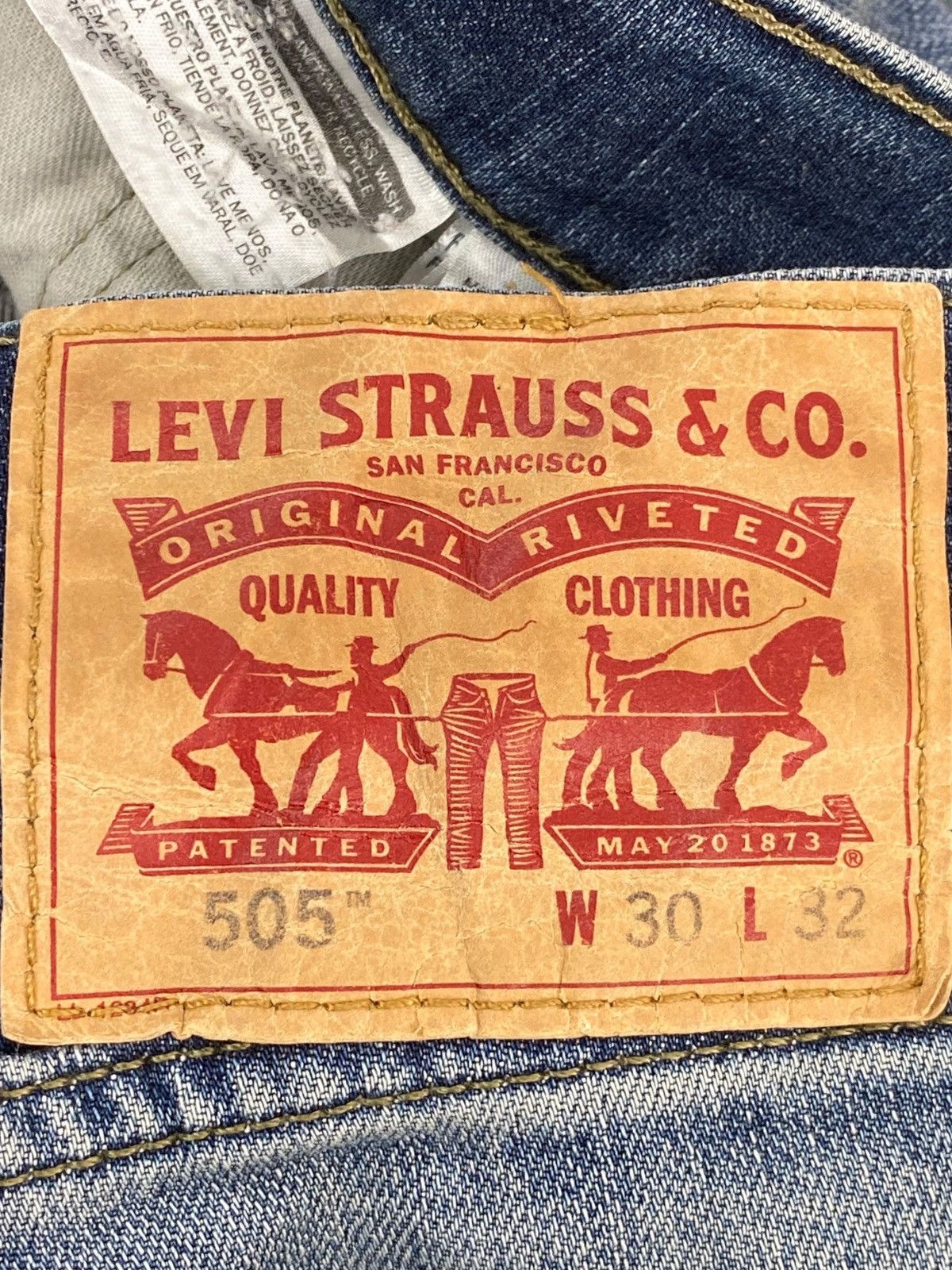 Levi's Levi’s_ Mud Wash Whiskered Style Straight Leg Jeans Size US 30 / EU 46 - 11 Thumbnail