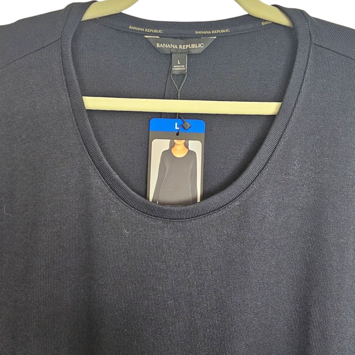 Banana Republic Banana Republic Womens Minimalist Pullover Top Sz L Stretch Size L / US 10 / IT 46 - 2 Thumbnail