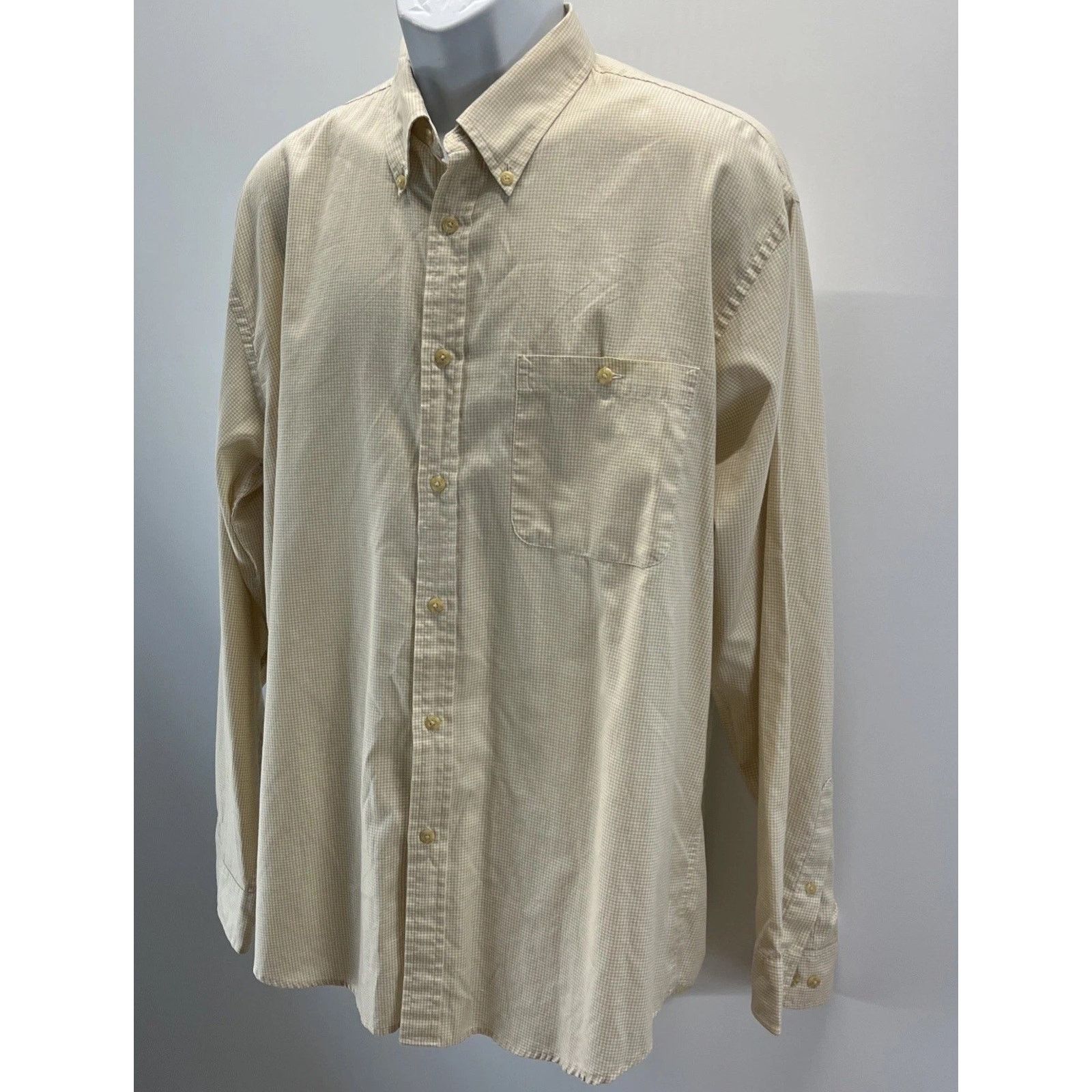 Izod IZOD Shirt Mens L Yellow Check Long Sleeve Size US L / EU 52-54 / 3 - 3 Thumbnail