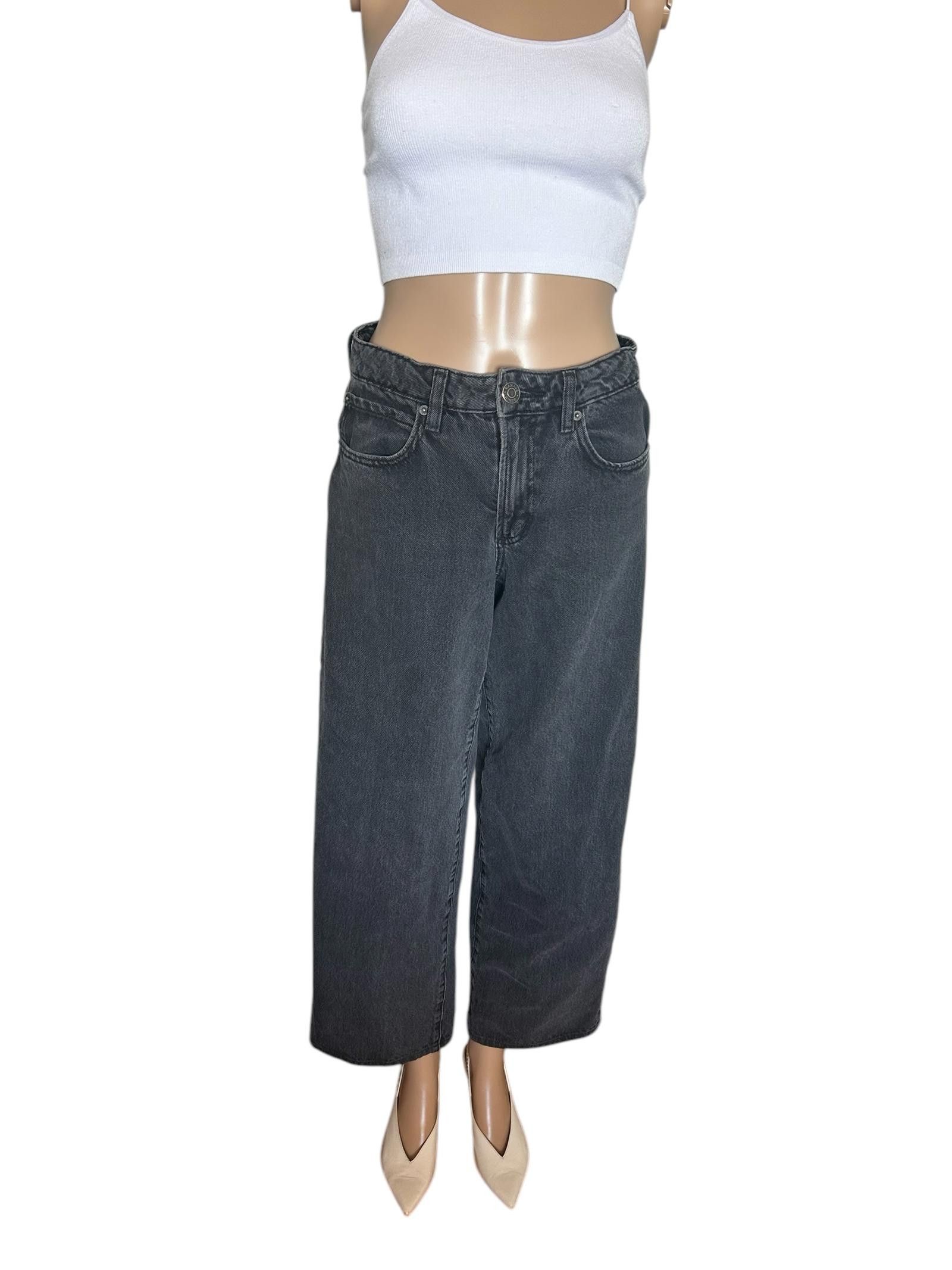 Garbage TV Garage Stylish Black Wide Leg Jeans Size 25" / US 0 / IT 36 - 1 Thumbnail