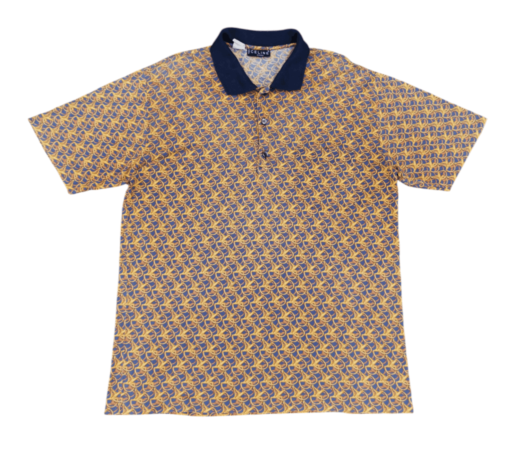 Celine Vintage celine monogram polo shirt Size US M / EU 48-50 / 2 - 1 Thumbnail