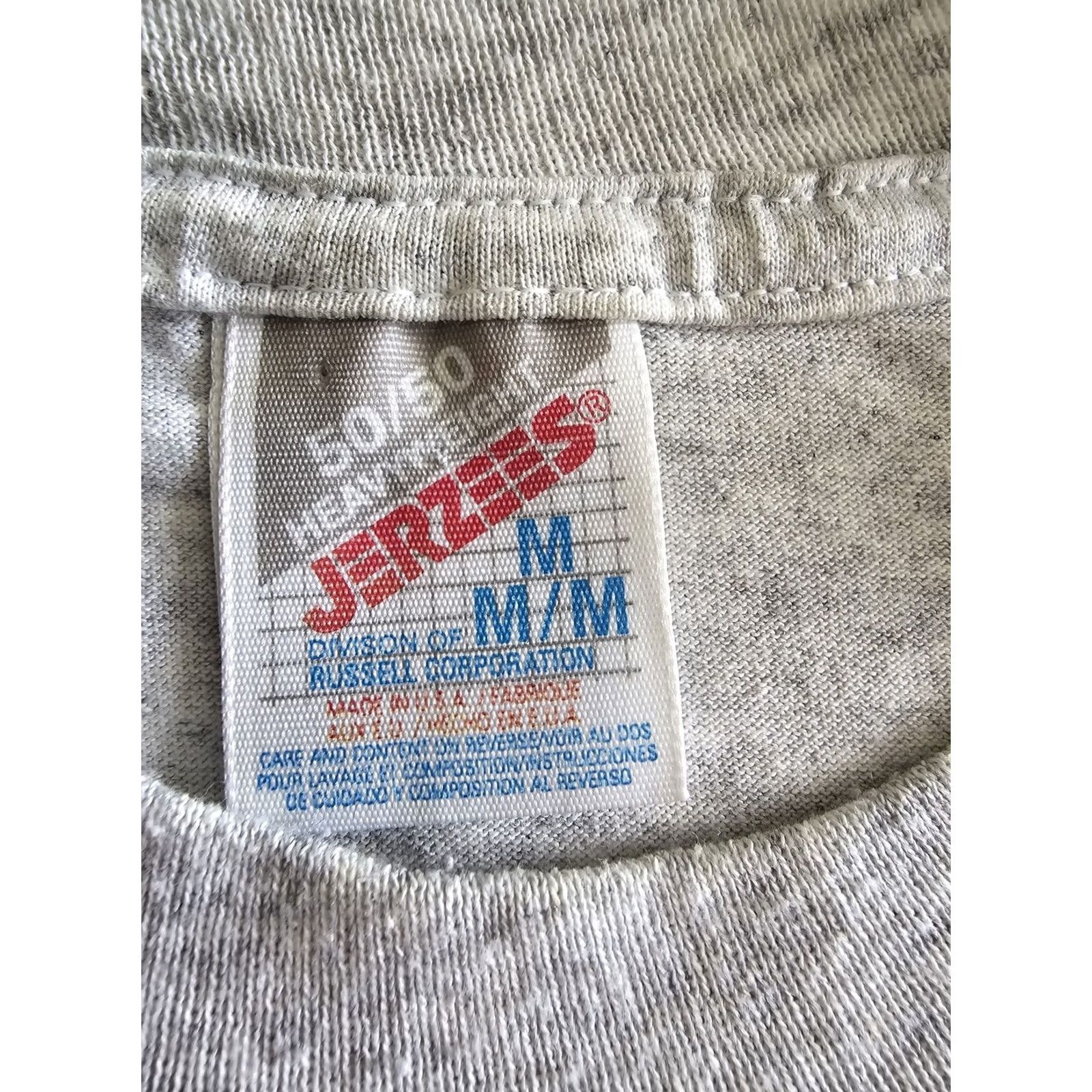 Jerzees VINTAGE Steam Engine Train T-shirt Shirt Unisex Gray 80s 90s M Adult Medium Graphic Tee Jerzees Shirts Mens Womens Size US M / EU 48-50 / 2 - 5 Thumbnail