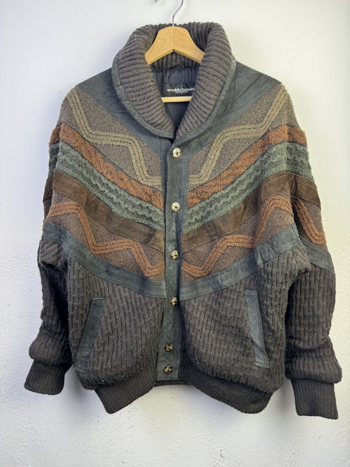 Designer Vintage Arnaldo Bassini Nice Design Jacket Size US M / EU 48-50 / 2 - 1 Thumbnail