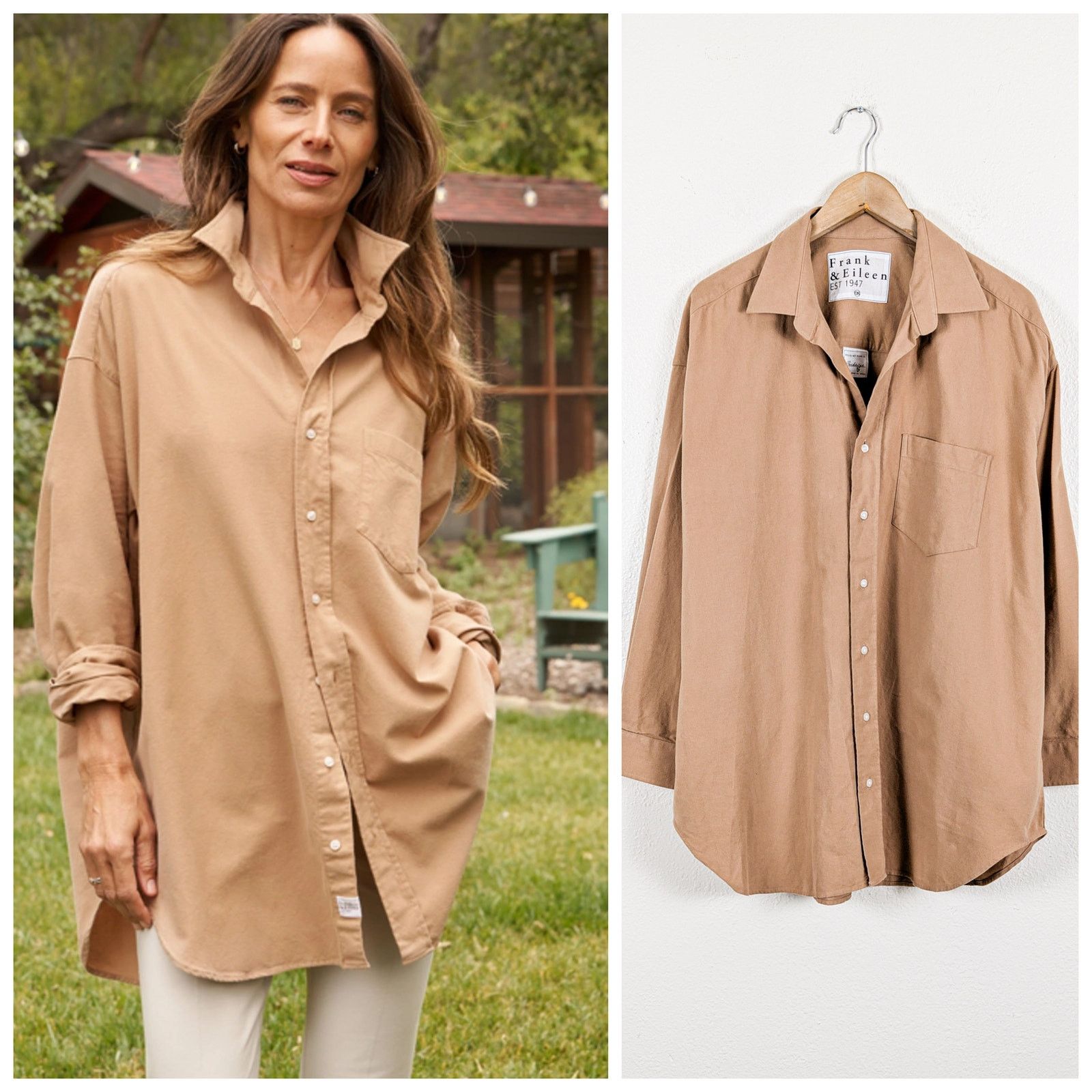 Frank & Eileen Frank & Eileen $308 Mackenzie Oversized shirt soft Brushed Size ONE SIZE - 1 Thumbnail