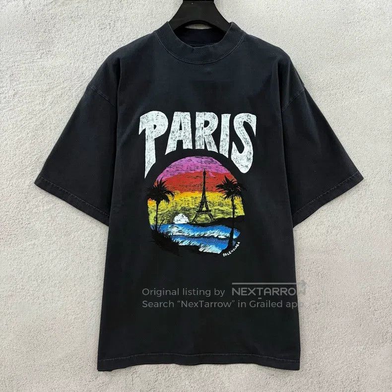 Balenciaga Balenciaga Island Palm Tree Graffiti T-Shirt Size US S / EU 44-46 / 1 - 1 Thumbnail