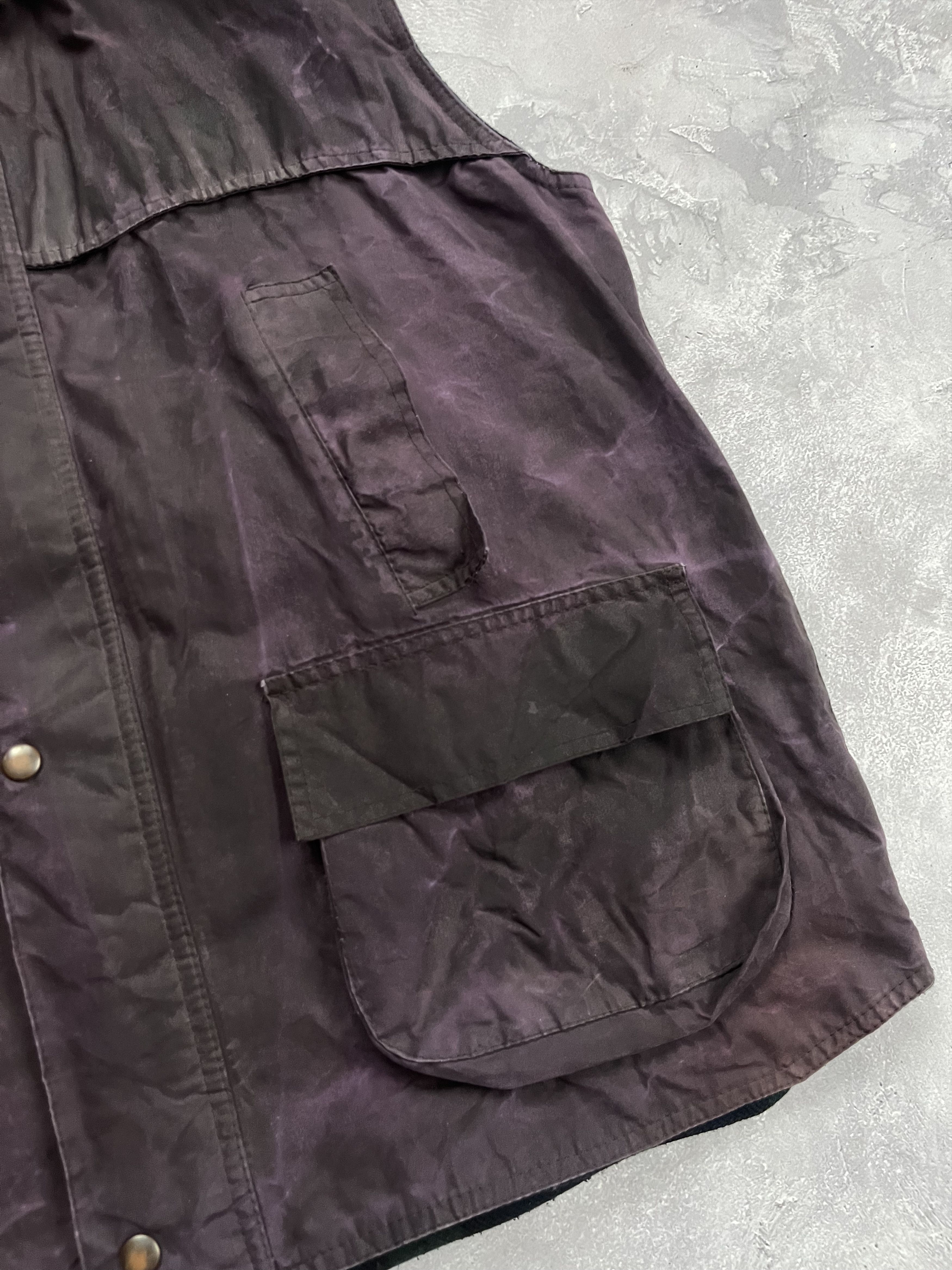 Vintage Vintage REDGE WOOD Waxed Vest Jacket Style Barbour Size US XL / EU 56 / 4 - 4 Thumbnail