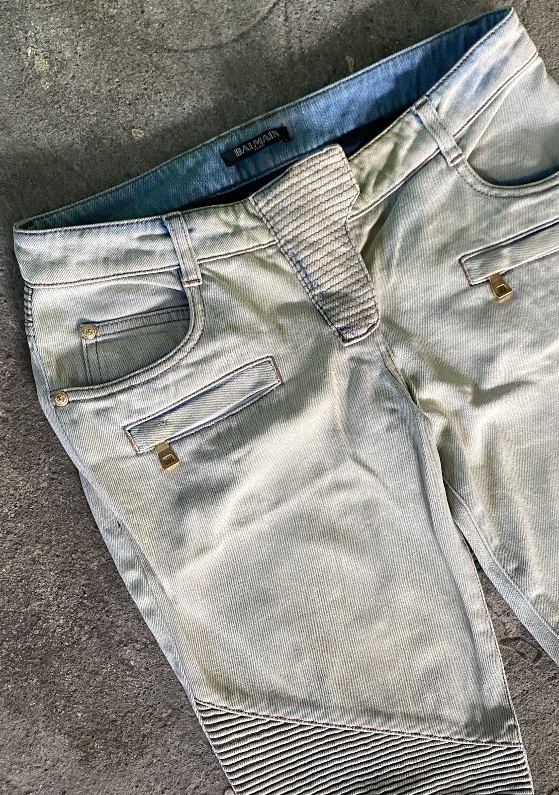 Balmain Balmain - Ankle Zip Biker Jeans Size US 30 / EU 46 - 2 Thumbnail