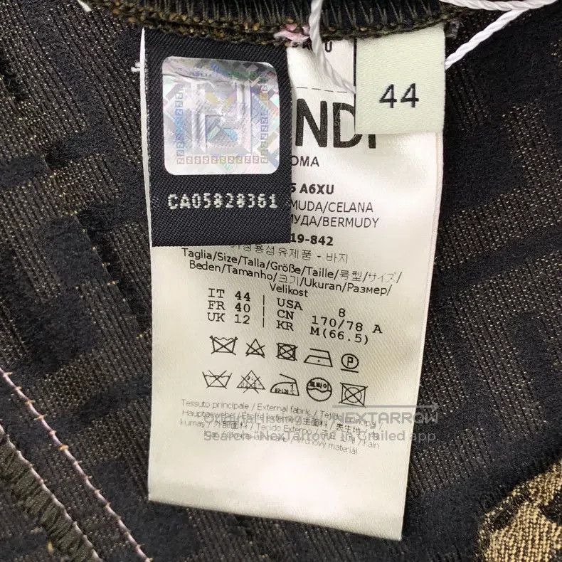 Fendi Fendi Dark Brown Logo Letter Full-Print Casual Short Pants Size US 28 / EU 44 - 7 Thumbnail