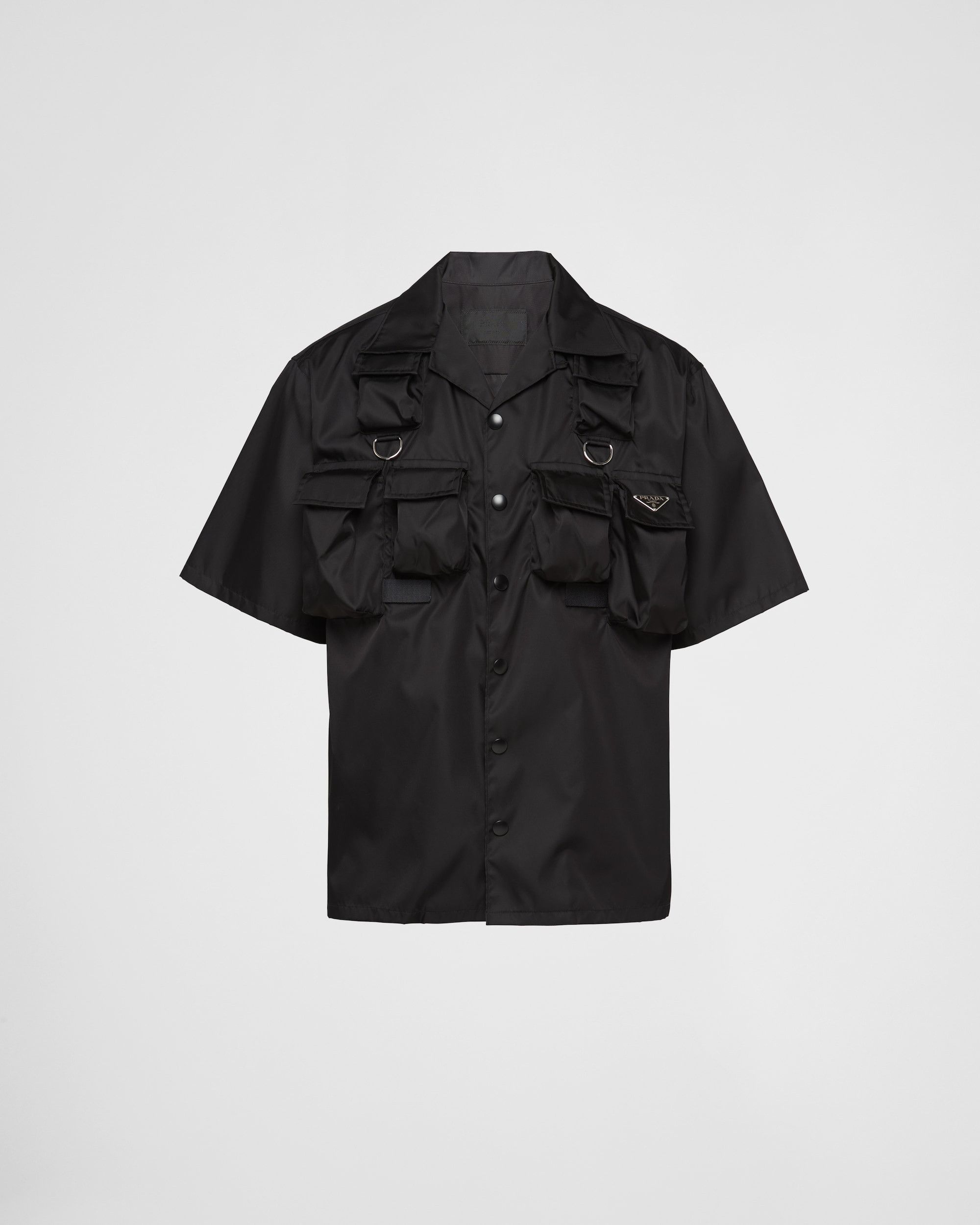 Prada Short Sleeve Re-nylon Safari Cargo Pocket Shirt in black Size US M / EU 48-50 / 2 - 1 Preview