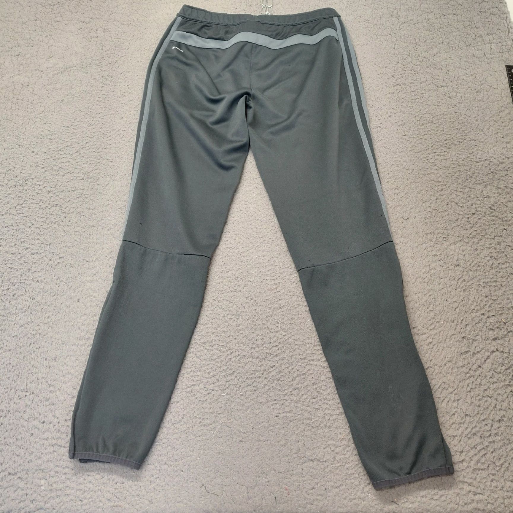 Adidas Adidas Track Pants Women M Gray Climacool Sweatpants 3 Striped Logo Women Size 32" / US 10 / IT 46 - 2 Thumbnail