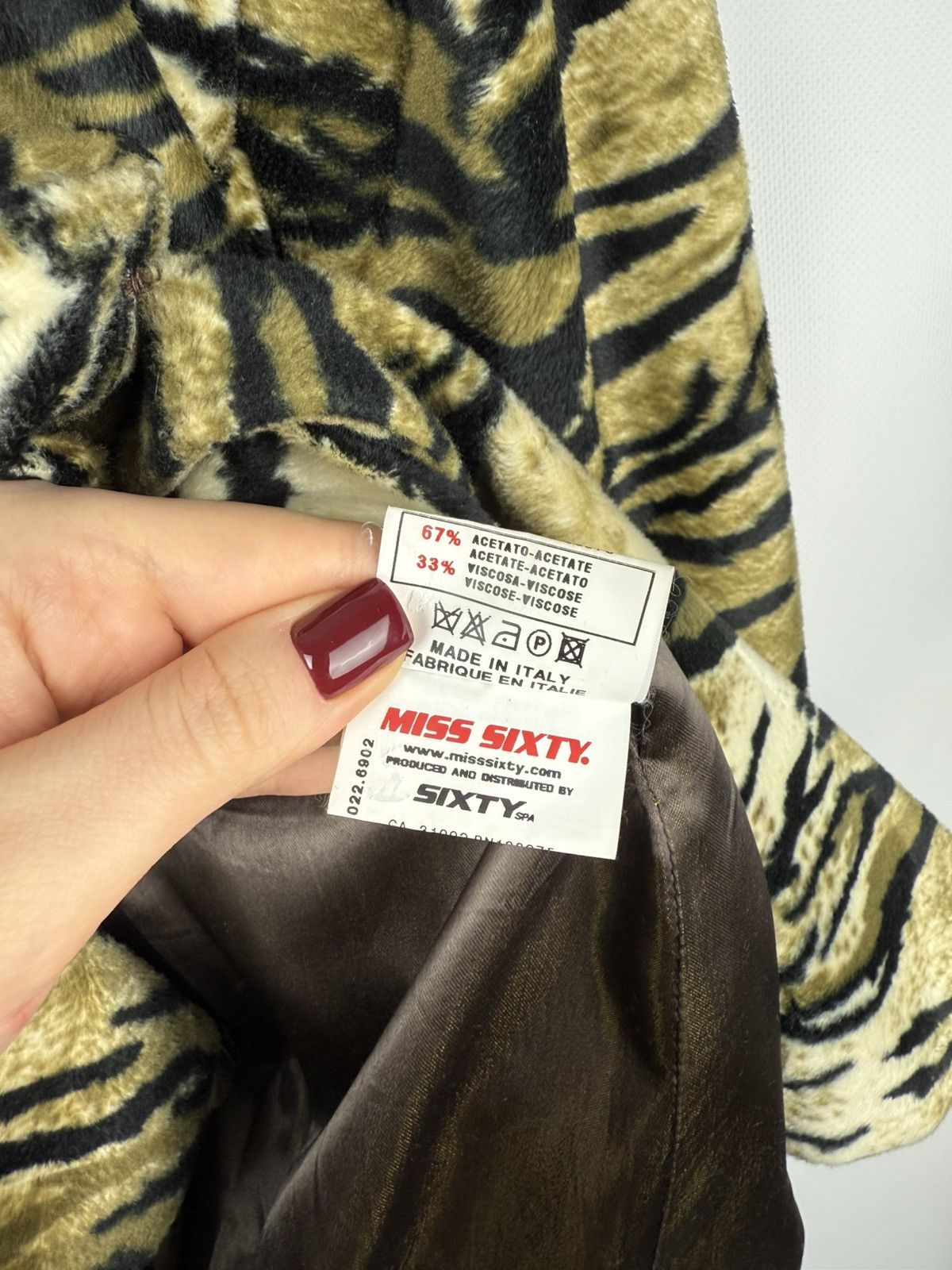 Miss Sixty × Vintage Miss Sixty Vintage Y2K Ladies Leopard Pattern Coat Jacket Size L / US 10 / IT 46 - 15 Thumbnail
