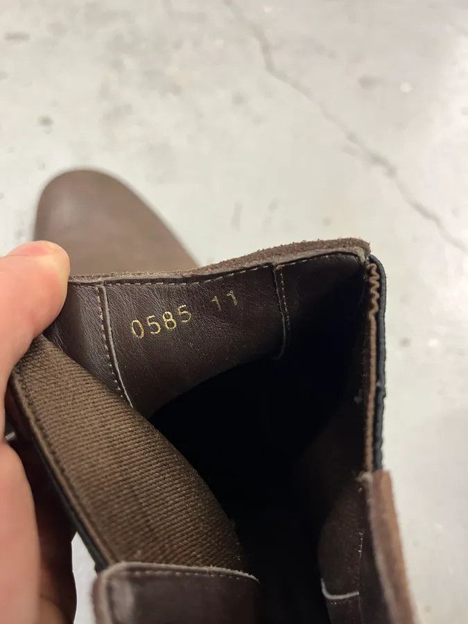 Prada 2000s Prada Brown Eroded Leather Boots Size US 13 / EU 46 - 8 Thumbnail