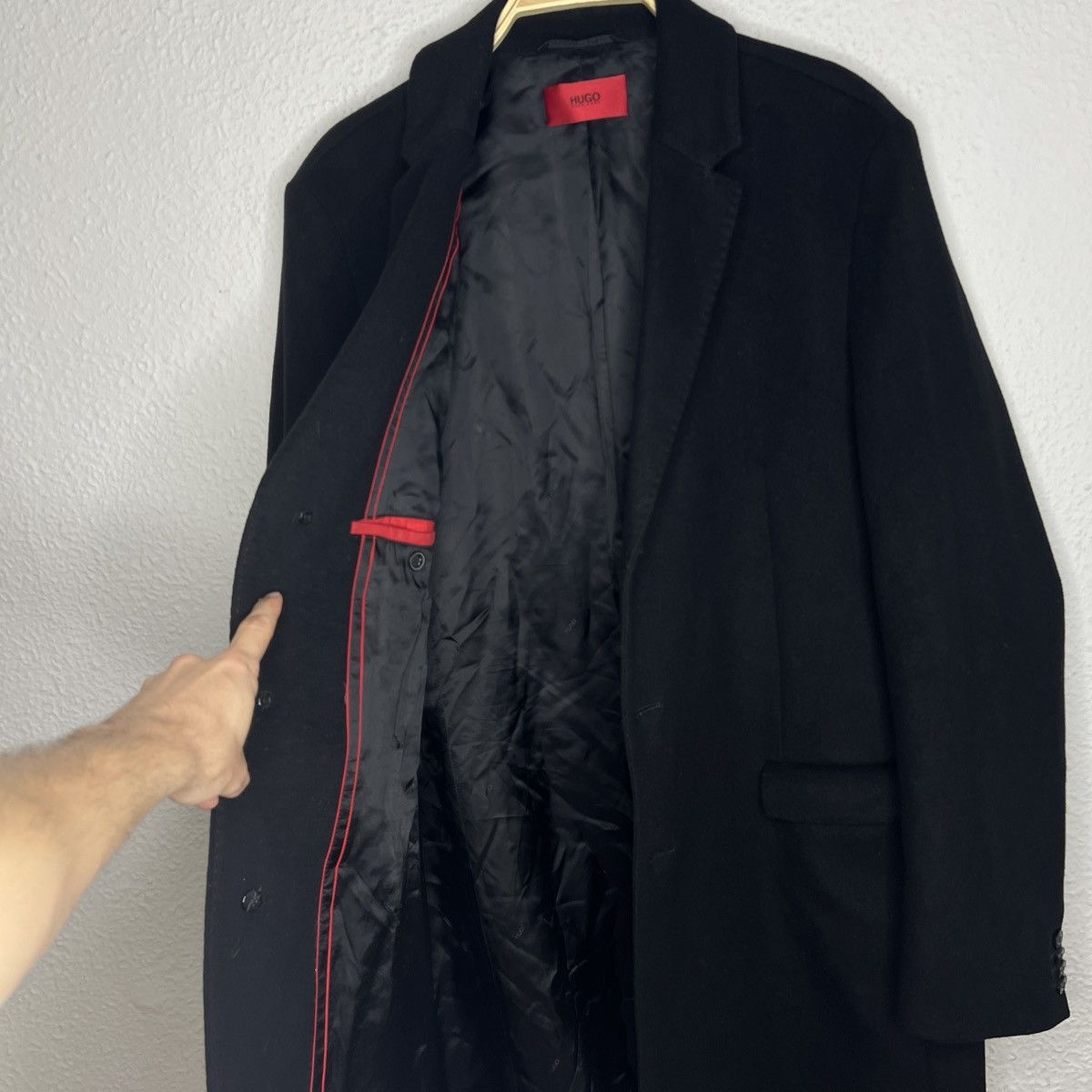 Designer × Hugo Boss Hugo Boss Wool Cashmere Long Coat Outerwear Jacket Size US L / EU 52-54 / 3 - 9 Thumbnail