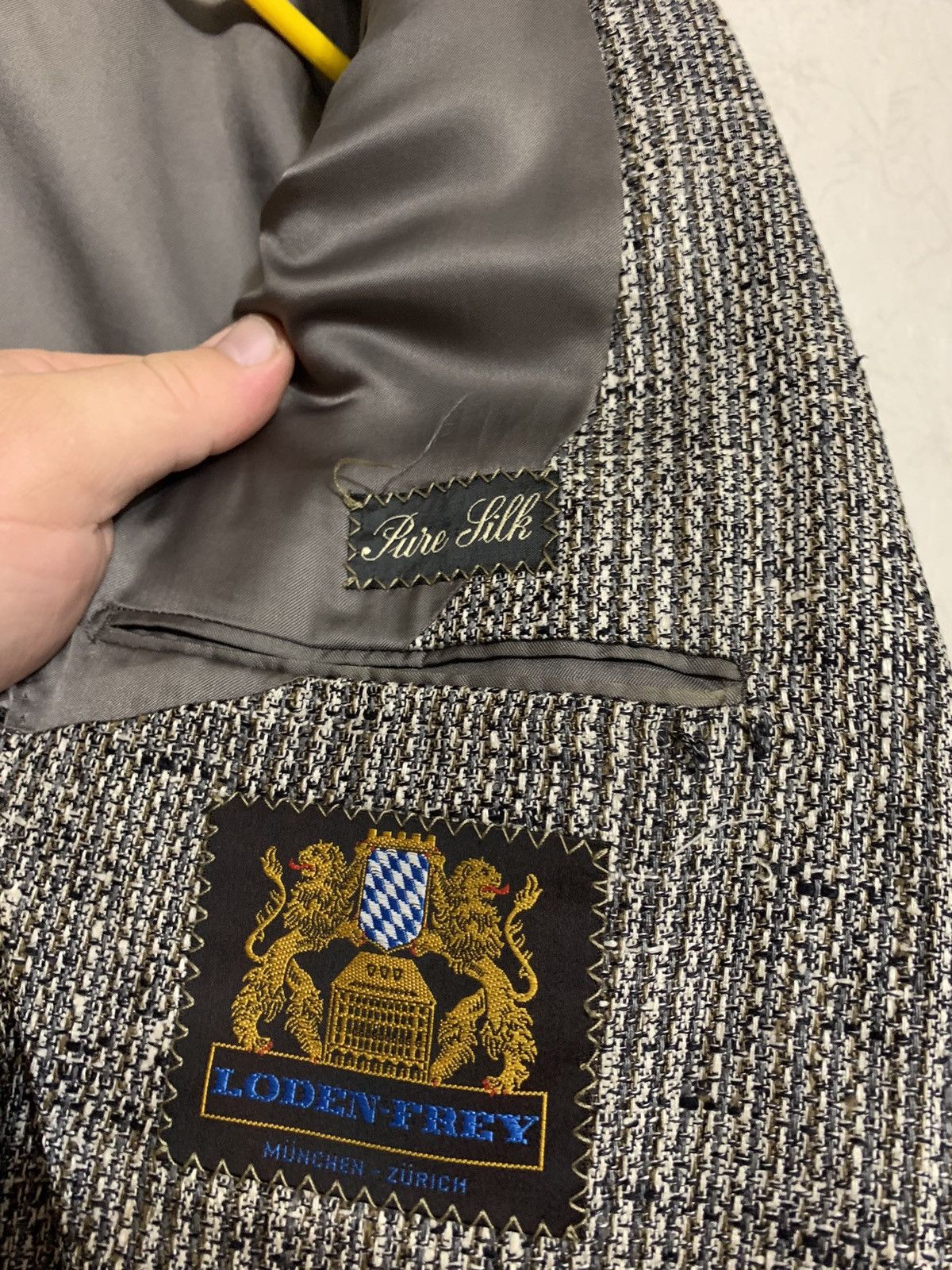 Ermenegildo Zegna × Vintage Ermenegildo Zegna Pure Silk Men’s Grey 2 Piece Blazer Jacket Size 44R - 9 Thumbnail