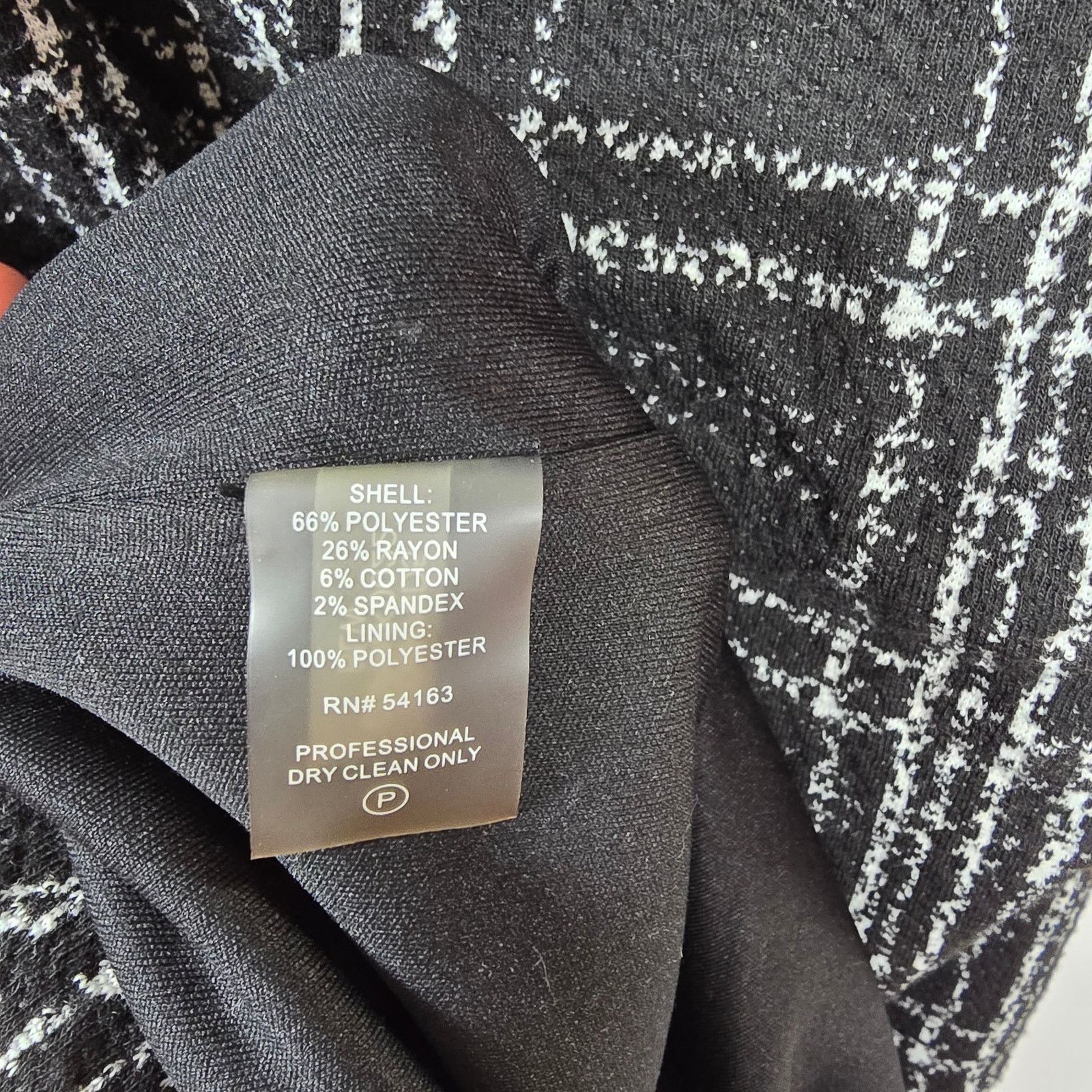 Calvin Klein Calvin Klein Black Plaid Tweed Sheath Dress Lined Size 4 Size S / US 4 / IT 40 - 5 Thumbnail