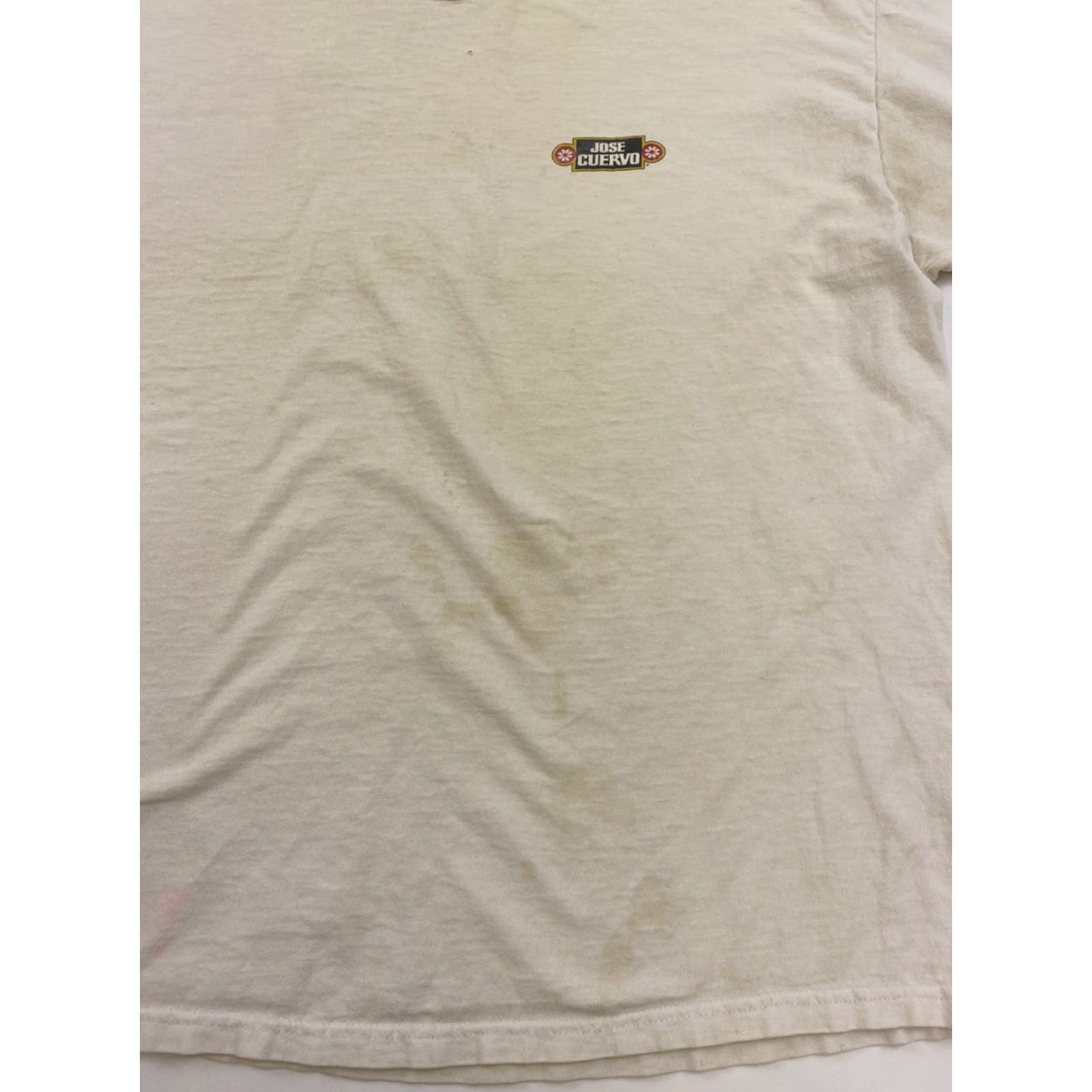 Vintage VINTAGE Jose Cuervo T Shirt Men XL White 90s Stains Jose Cuervo Mens XL White Size US XL / EU 56 / 4 - 4 Thumbnail