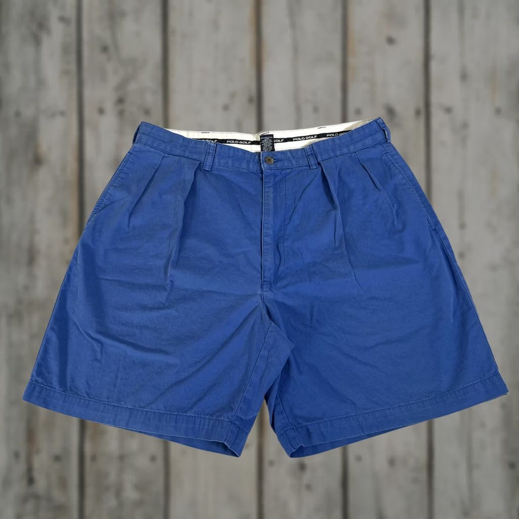 Polo Ralph Lauren Polo Ralph Lauren Mens Shorts Blue Pleated Chino Golf Cotton 35 90s Size US S / EU 44-46 / 1 - 1 Thumbnail