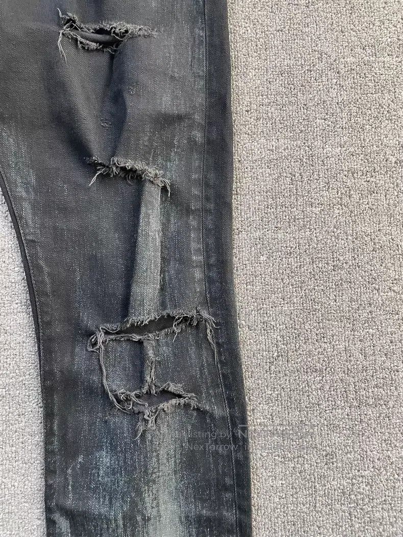 Saint Laurent Paris Saint Laurent Paris Oil-stained Destroyed Ripped Denim Pan Size US 32 / EU 48 - 5 Thumbnail