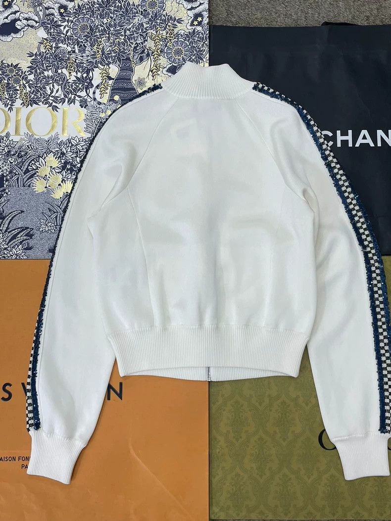 Chanel Chanel 23C white heavy industry nail bead badge baseball j Size XS / US 0-2 / IT 36-38 - 3 Thumbnail