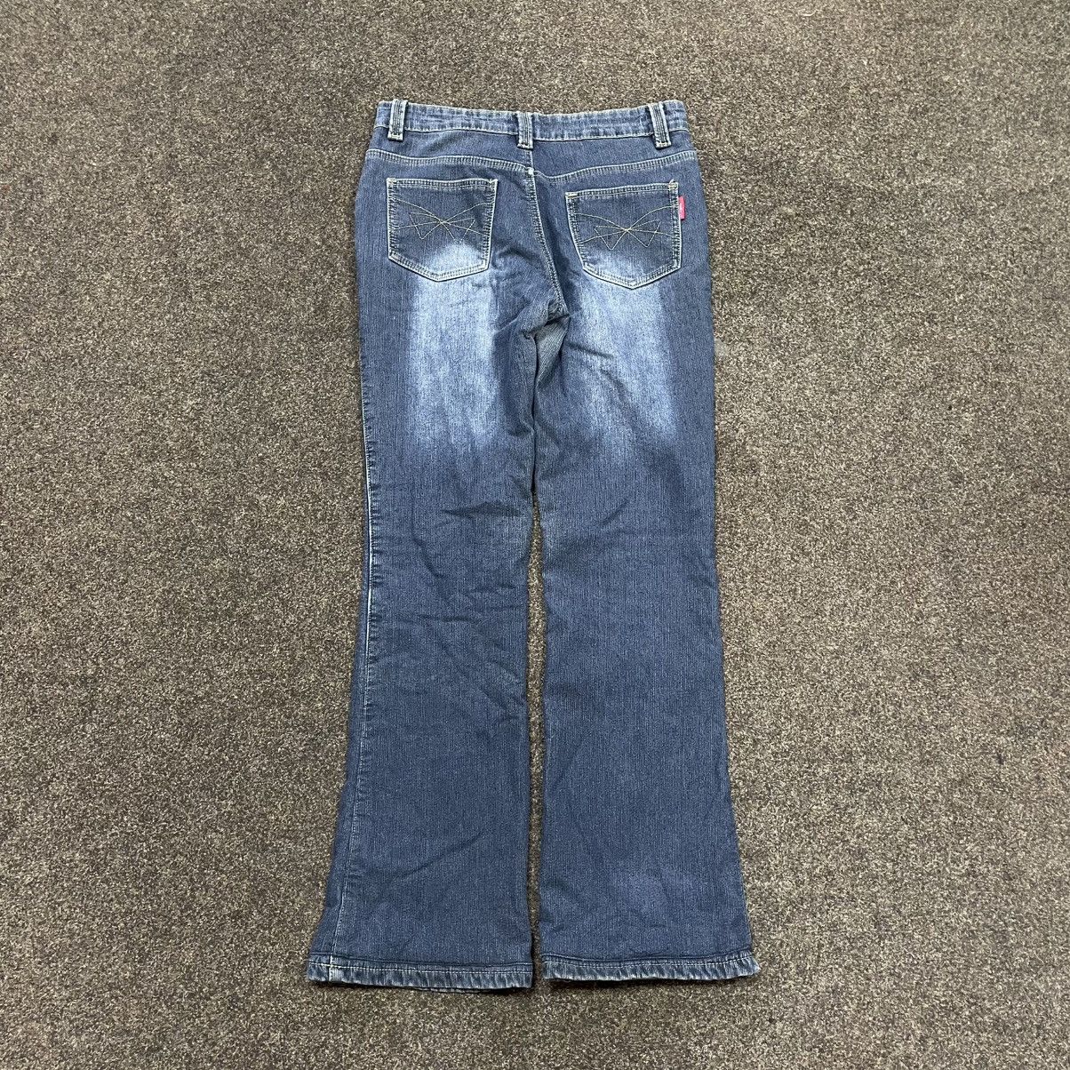 Vintage Vintage Y2K Baggy Flared Jeans Sun Faded Skate Graphic 32 Size 32" / US 10 / IT 46 - 3 Thumbnail