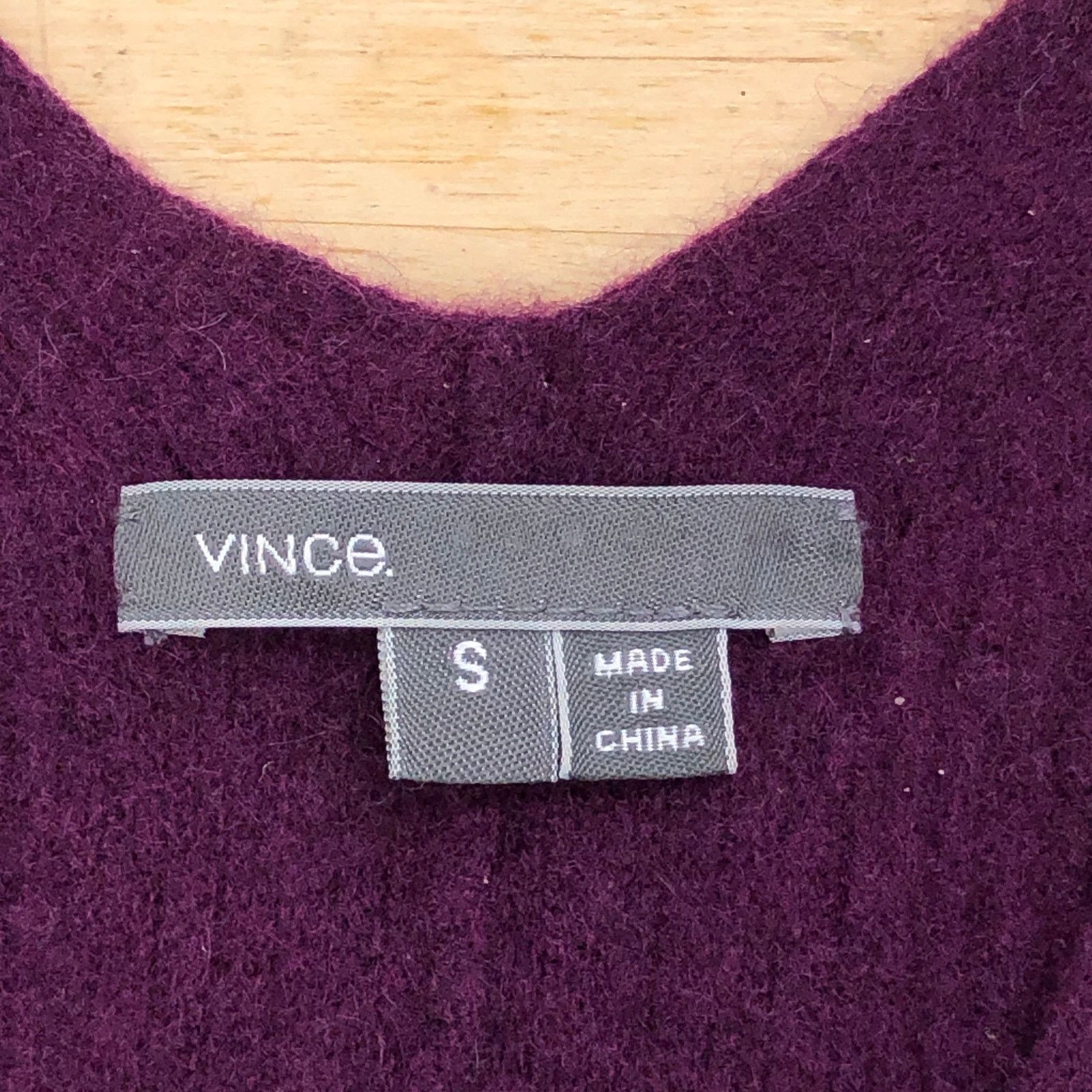 Vince Vince Sz S Sweater Double V Neck Wool Cashmere Blend Purple Size S / US 4 / IT 40 - 12 Thumbnail