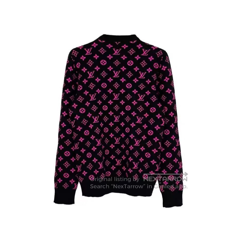 Louis Vuitton LV Black Pink Print Cashmere Sweater M. Size US M / EU 48-50 / 2 - 2 Thumbnail