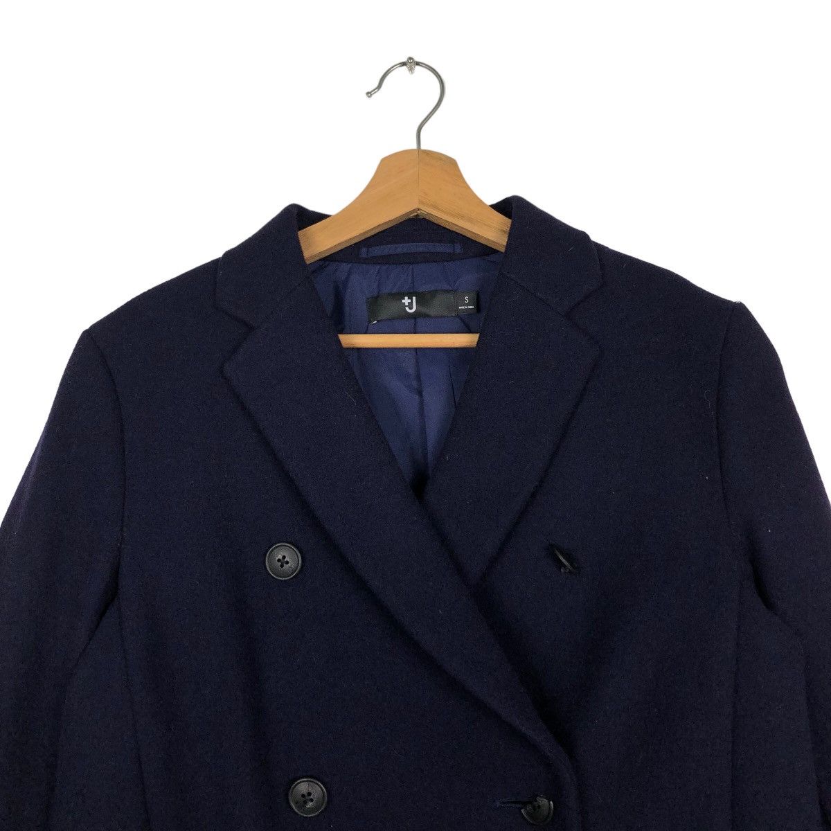 Jil Sander 🔥Rich Black - Wool Double Collar Fly Coats Long Jacket J+ Size US S / EU 44-46 / 1 - 6 Thumbnail