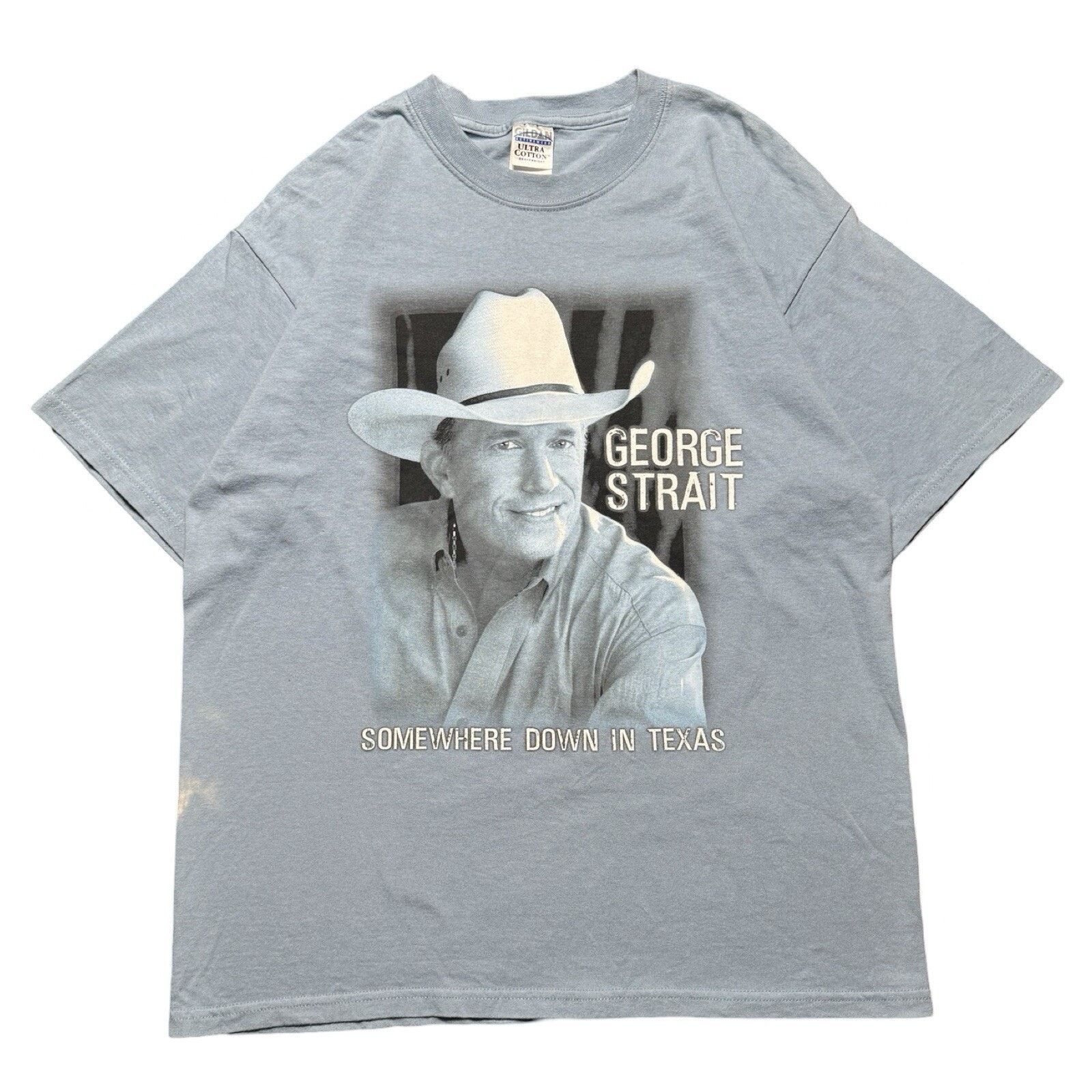 Vintage George Strait Somewhere Down In Texas Blue Country Shirt L Size US L / EU 52-54 / 3 - 1 Thumbnail