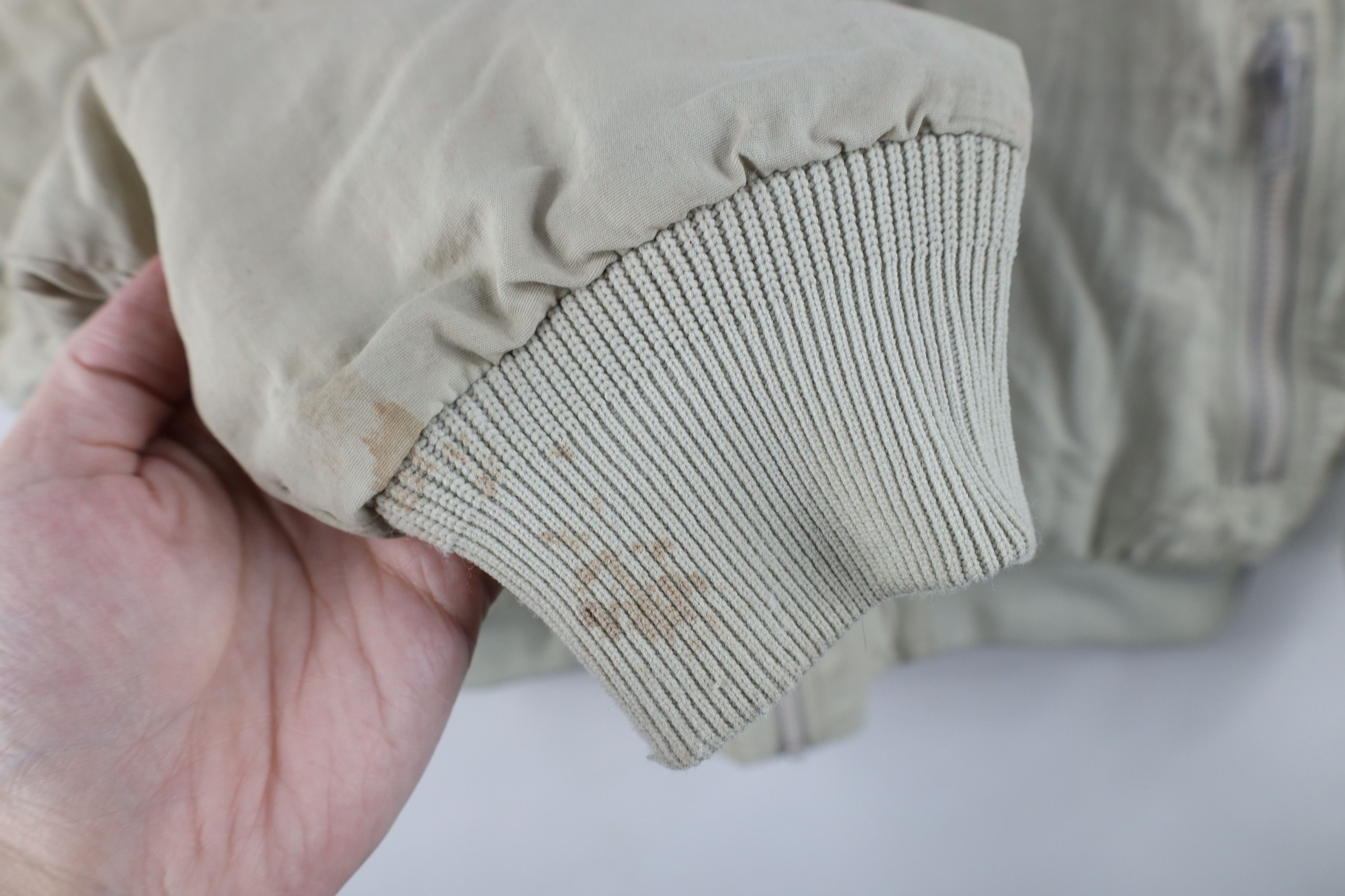Eddie Bauer Vintage 90s Eddie Bauer Fleece Lined Zip Bomber Jacket Beige Size US S / EU 44-46 / 1 - 6 Thumbnail