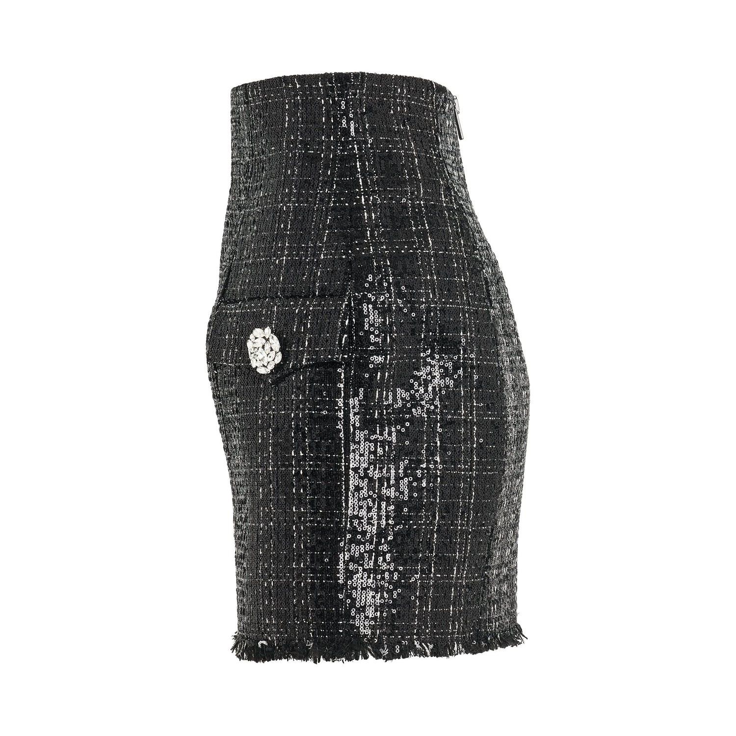 Balmain o1y0625 Mini Skirt in Black Size 28" / US 6 / IT 42 - 3 Thumbnail