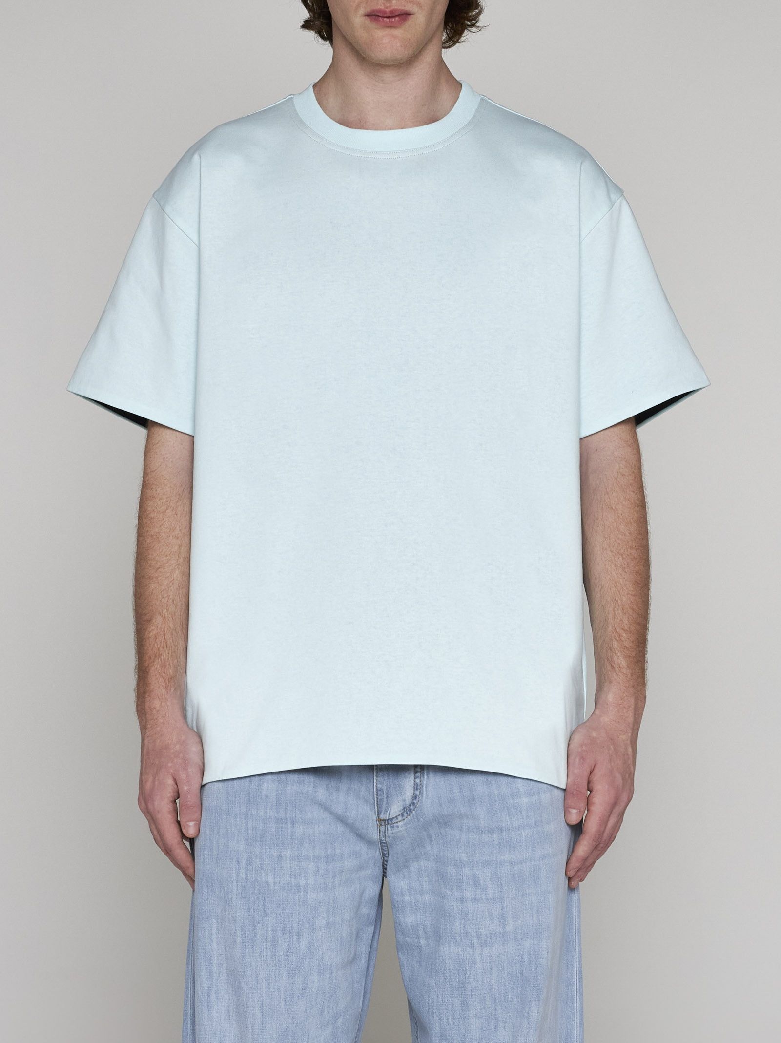 Bottega Veneta o1s1rm0725 Double Layer Sunrise T-Shirt in Pale Blue Size US M / EU 48-50 / 2 - 3 Thumbnail