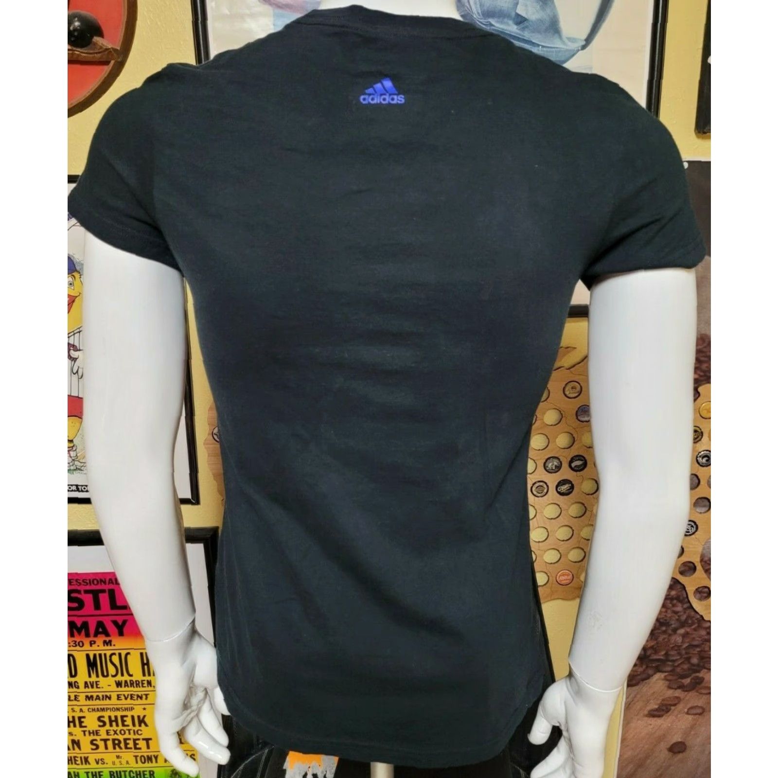 Adidas Womens Adidas USA International Flags Athletic Gym Workout T Shirt Medium Black Short Sleeve Round Neck Casual Womens Size M / US 6-8 / IT 42-44 - 3 Thumbnail