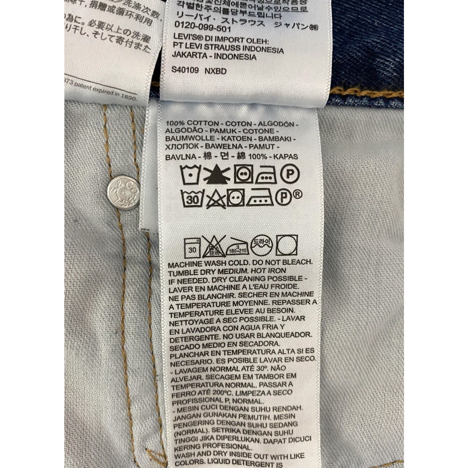 Levi's Levi's 505 Jeans Mens 38x32 Blue Relaxed Fit Straight Leg Denim Pants Classic Jeans 5-Pocket Denim Levi's 505 Comfort Fit Mens Belt Loop Patch Size US 38 / EU 54 - 5 Thumbnail